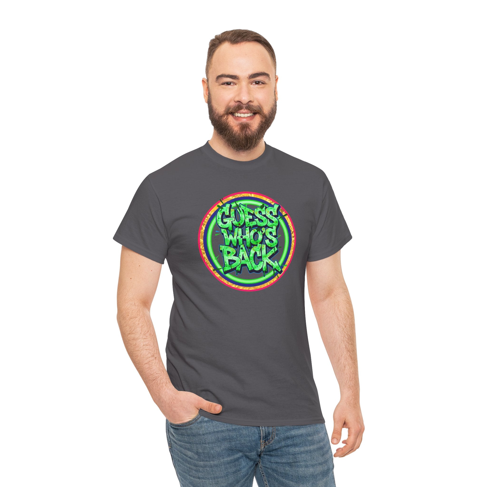 T-Shirt — "Guess Who's Back" Retro Graffiti Tee