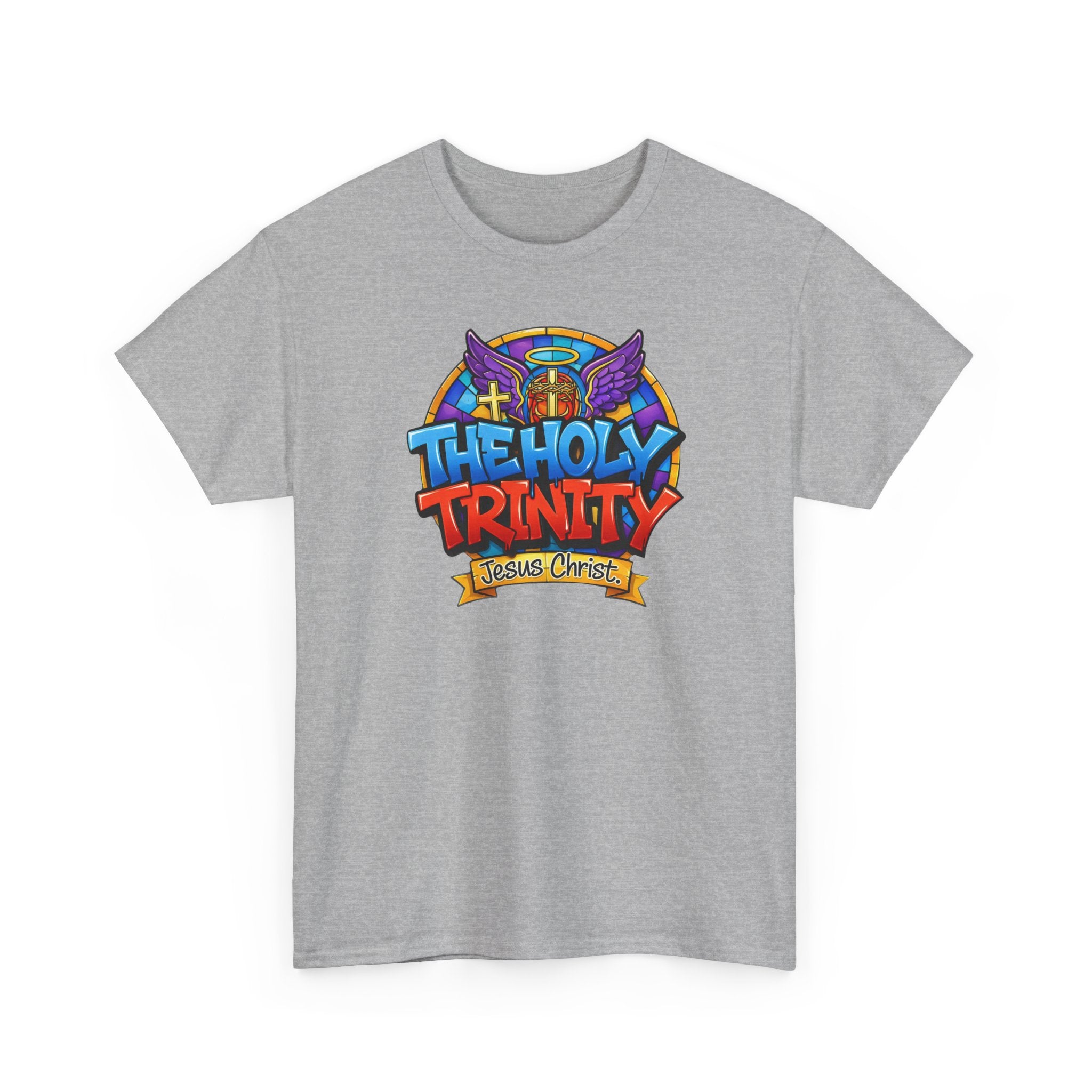 Christian T-Shirt — "The Holy Trinity: Jesus Christ" Colorful Faith Tee