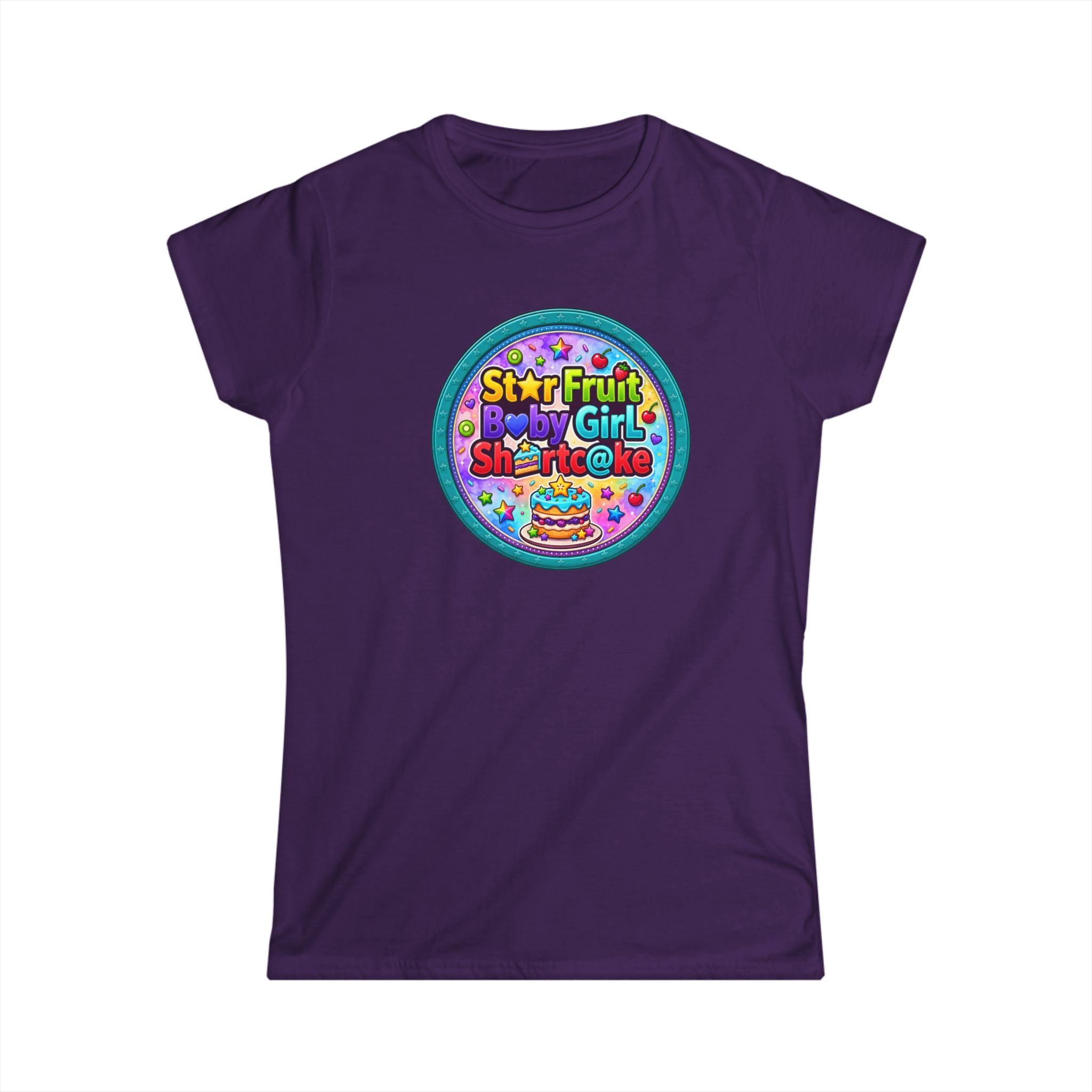 "Star Fruit Baby Girl Shortcake" Graphic Tee - Cute Pastel Dessert Shirt