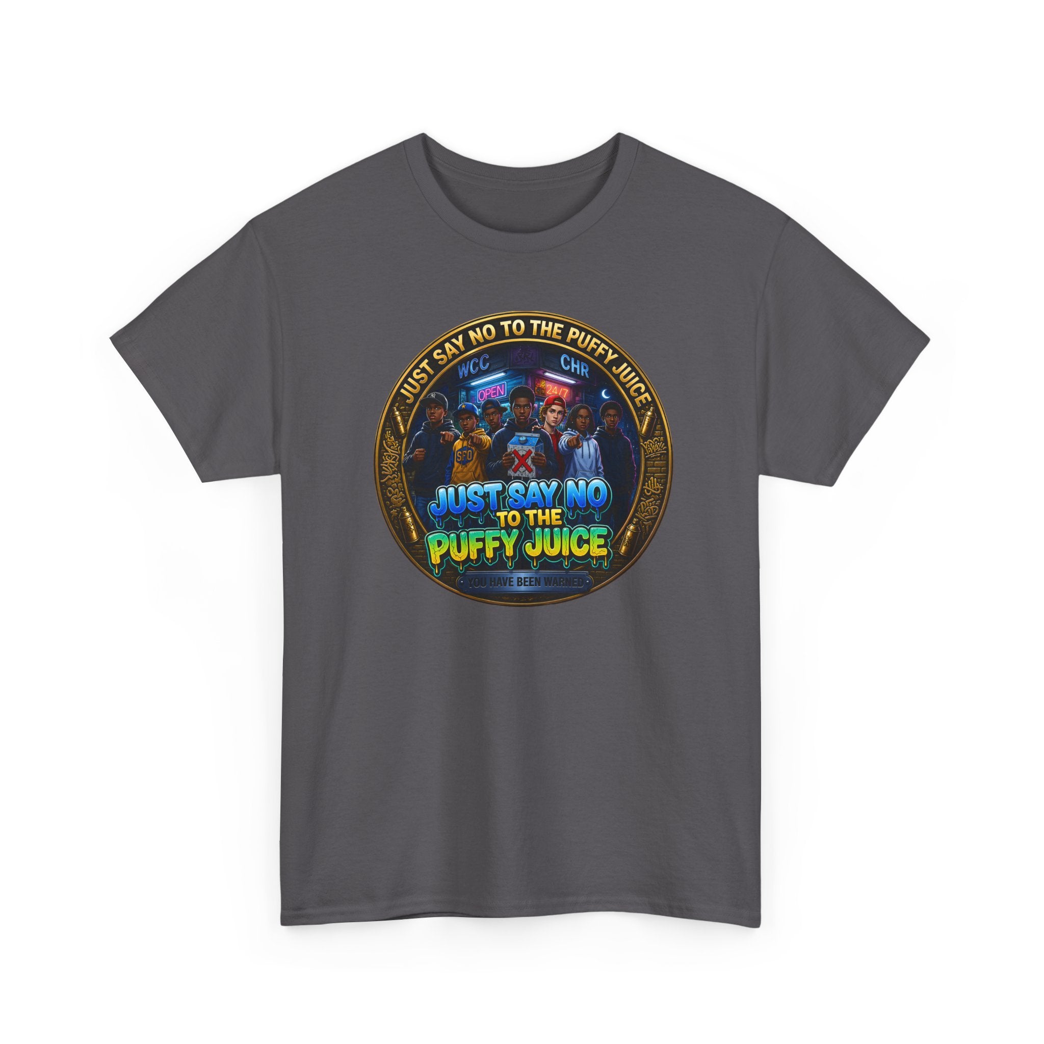 "Just Say No to the Puffy Juice "Tee – Anti-Party Vintage Graphic T-Shirt