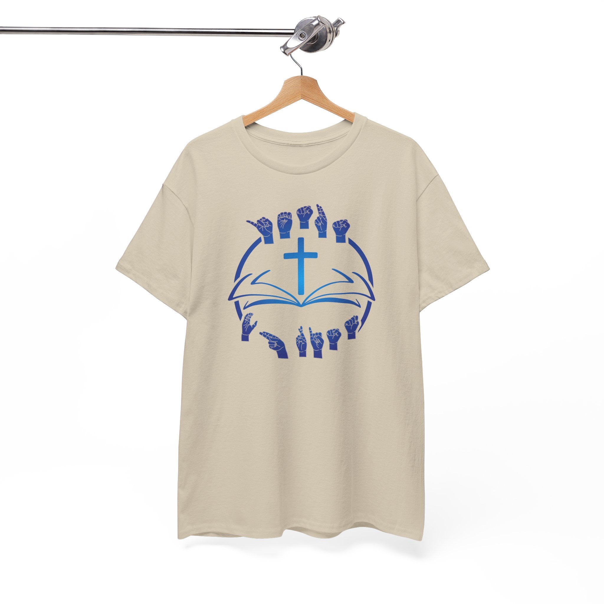 "Christian Bible Cross Sign Language "T-Shirt — Faith Prayer Hands Tee