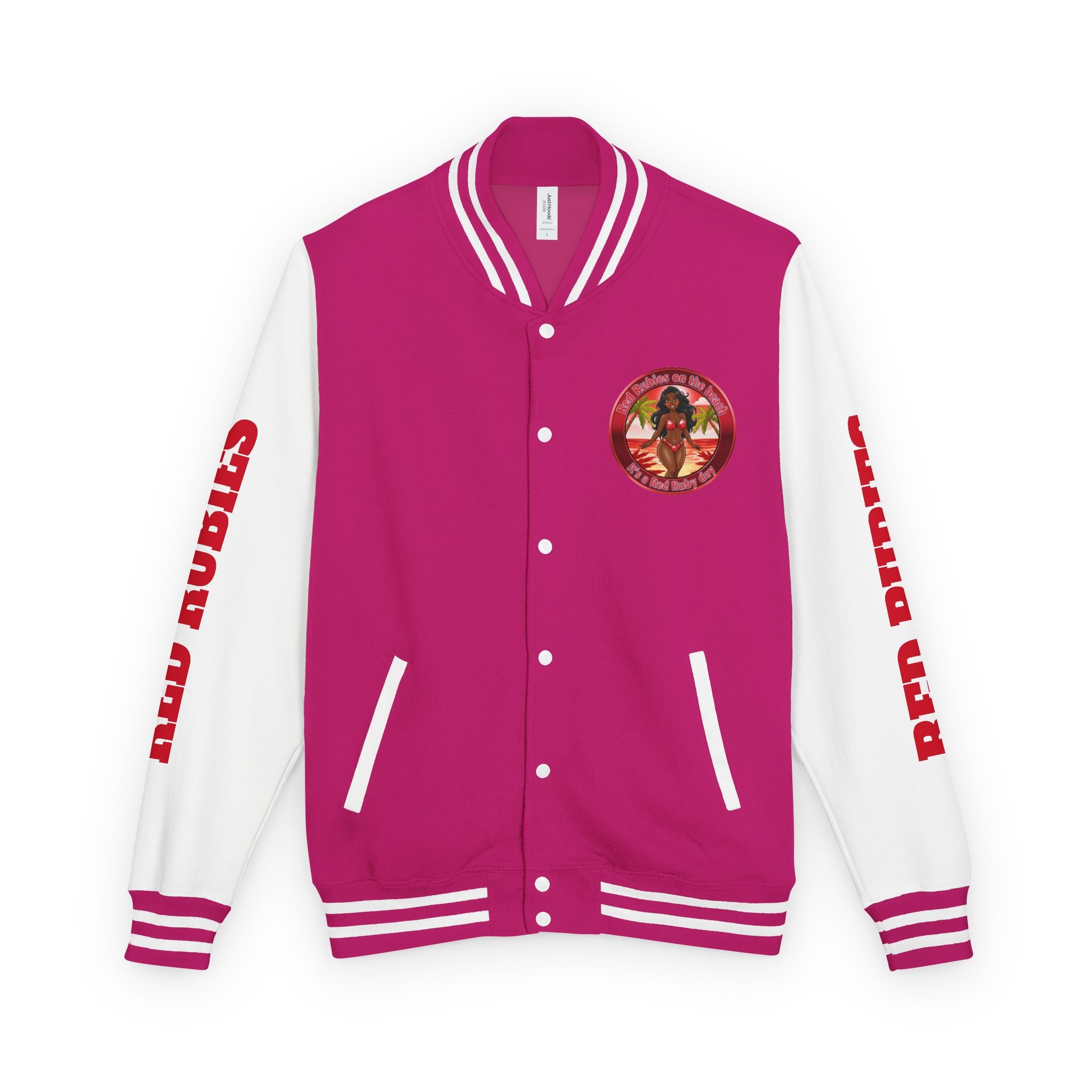 Letter Us- " It's A Rubie Day"-Retro Island Pinup Red & White