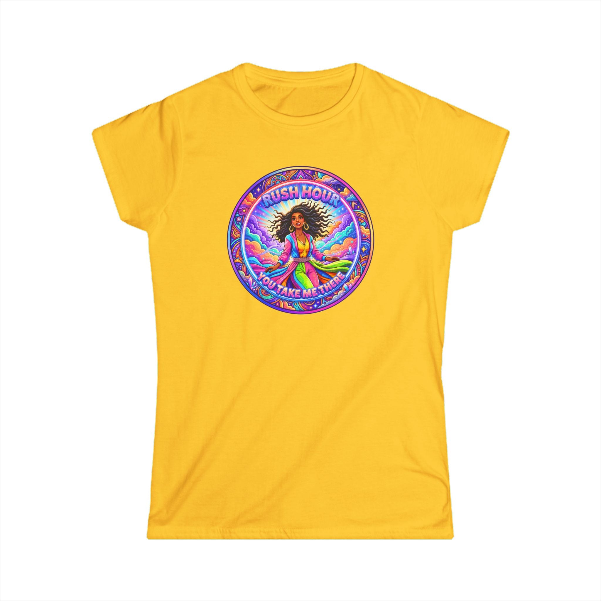 Women's Tee — 'Rush Hour' Retro Graphic Shirt