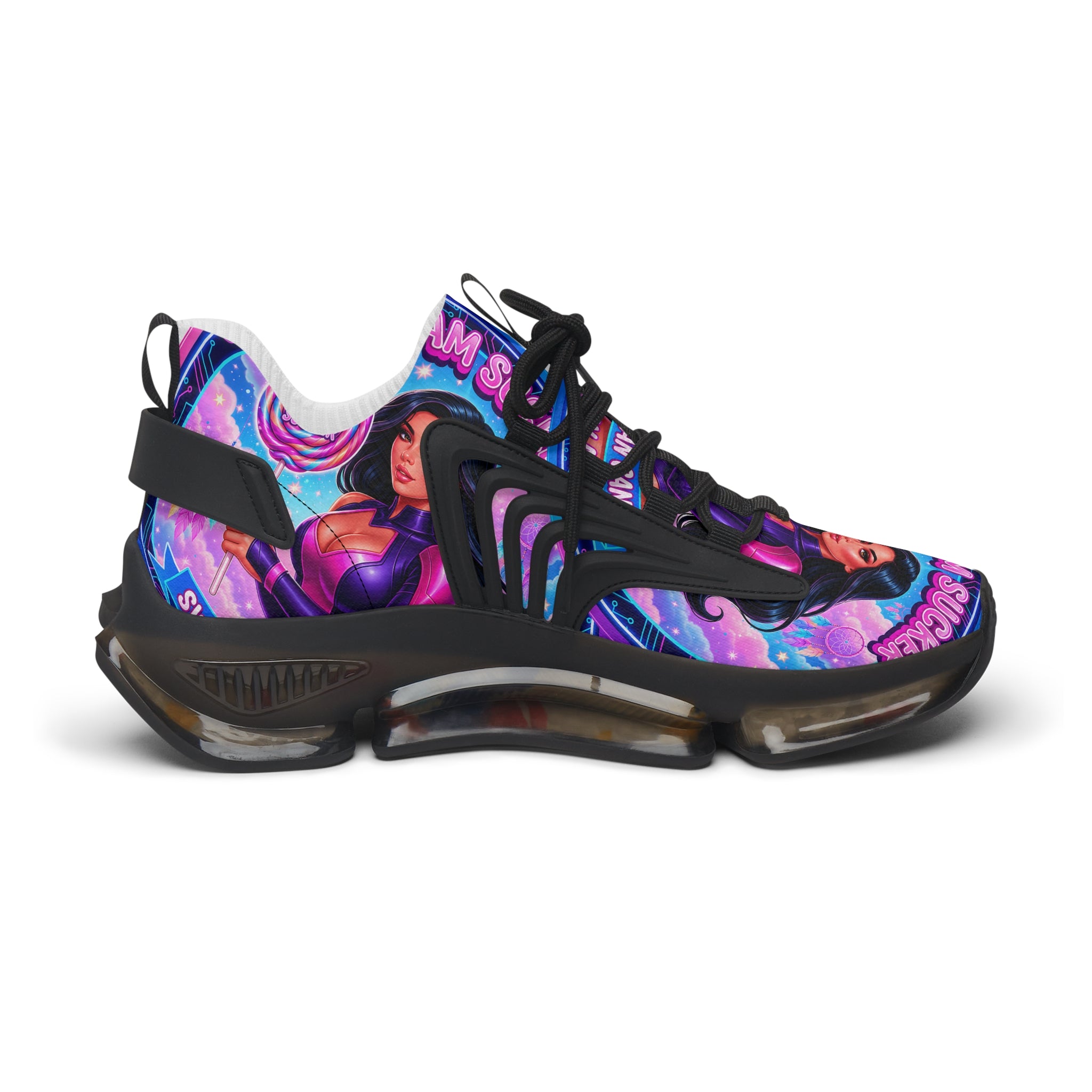 Women's Mesh Sneakers — Vibrant 'A Dream Sucker' Graphic Athletic Shoes