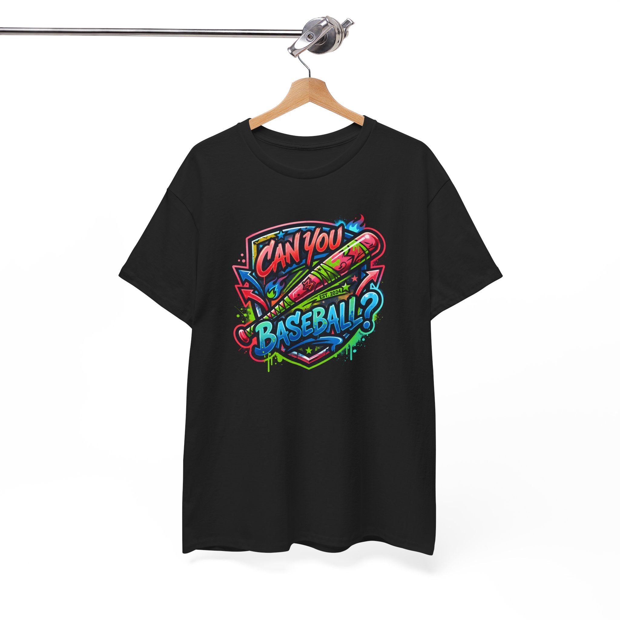 Can You Baseball? T-Shirt — Colorful Retro Baseball Graphic Tee