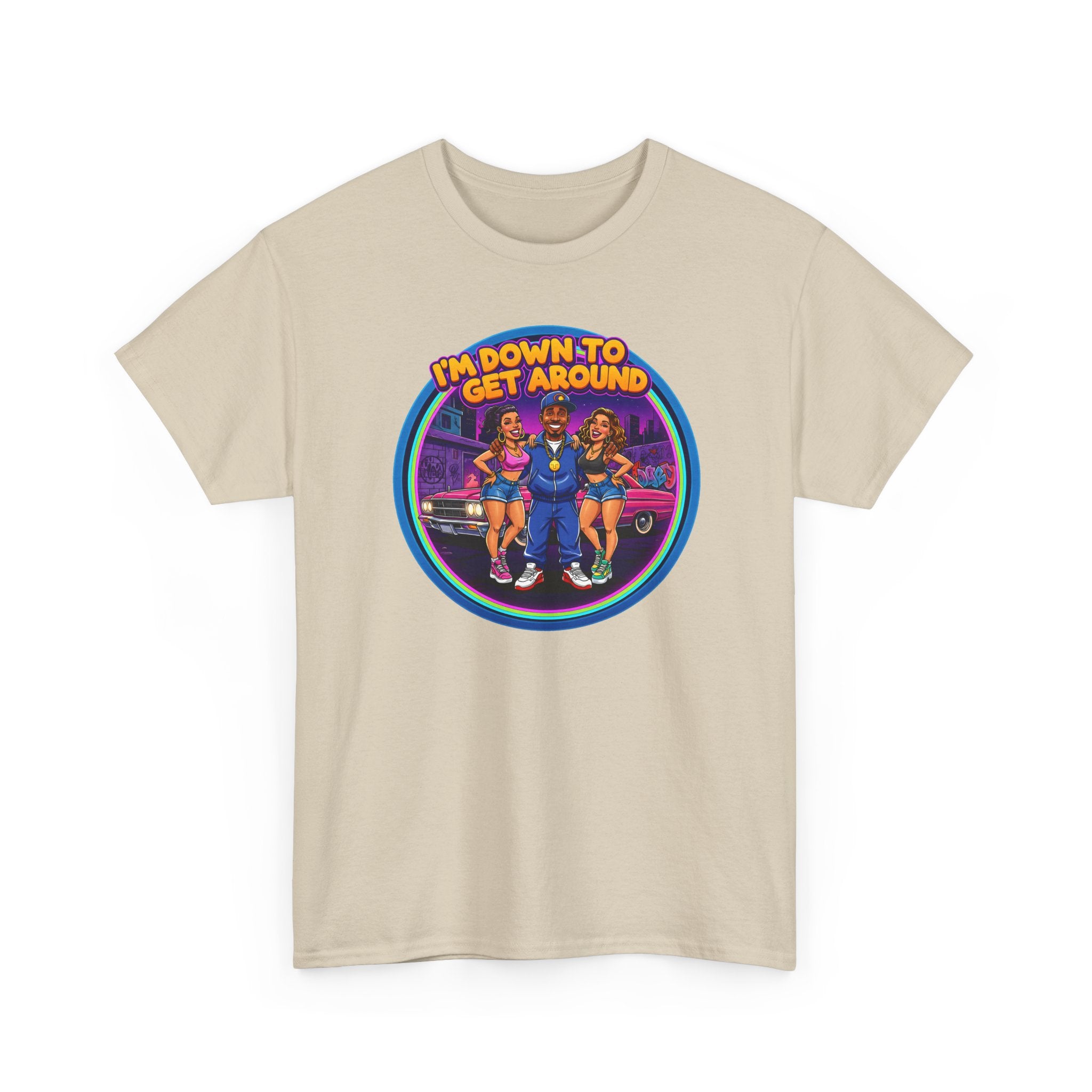 T-Shirt — 'I'm Down to Get Around' Retro Skate Crew Graphic Tee