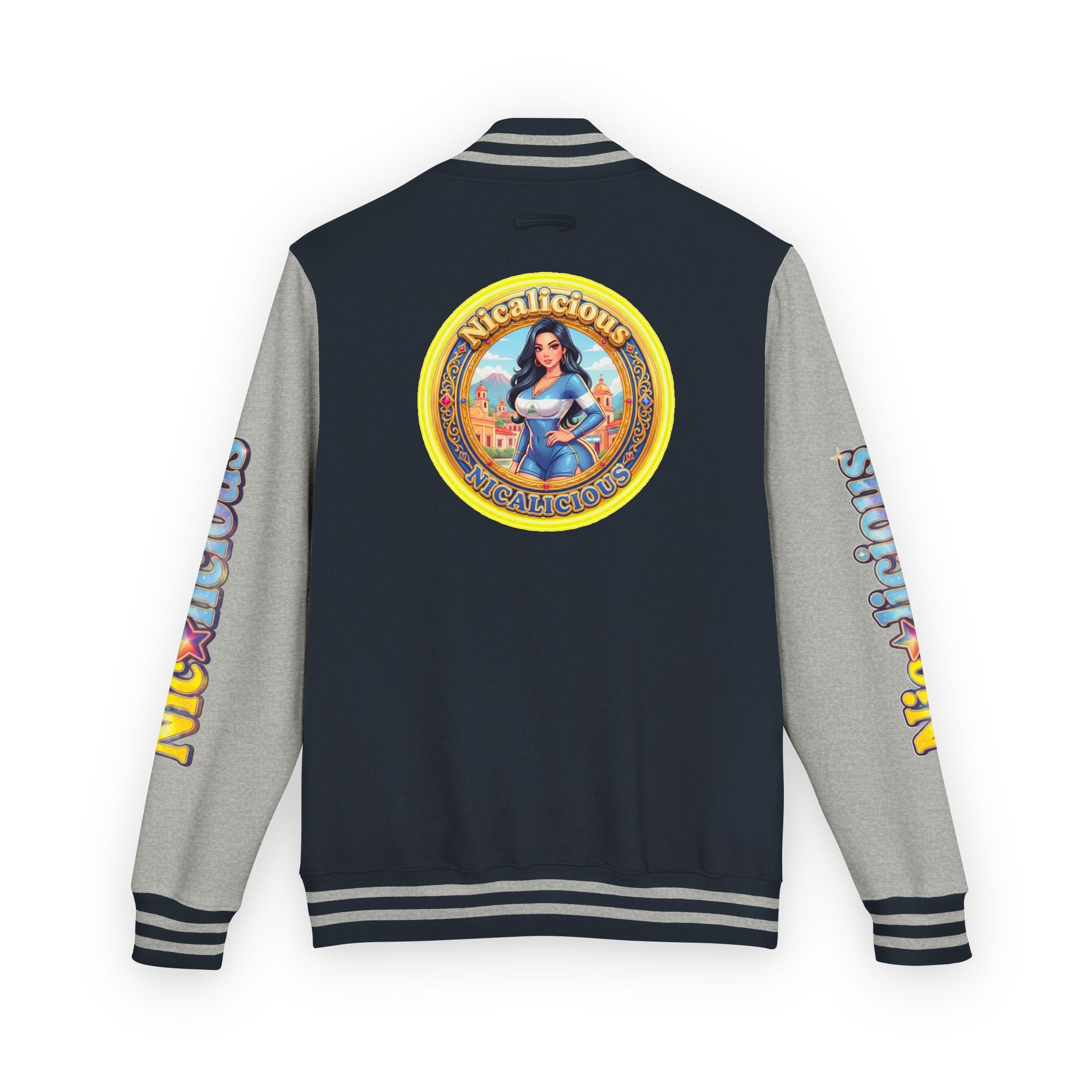 Letterman Jacket — 'Nicalicious' Retro Badge Varsity Jacket