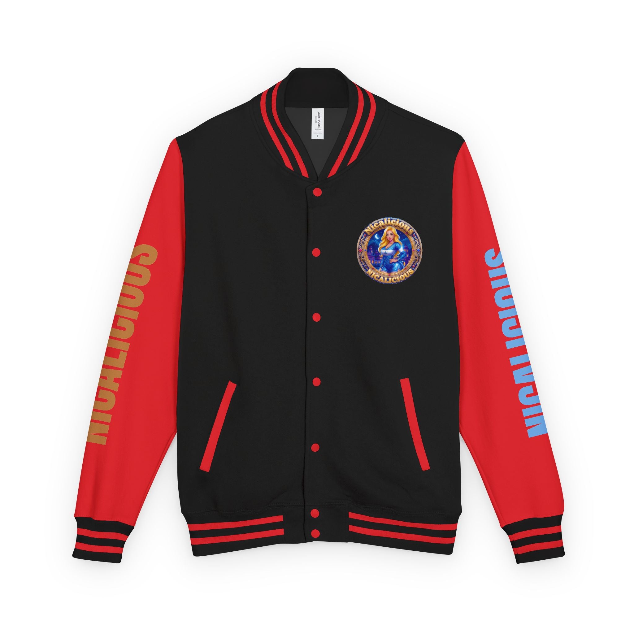 Letterman Jacket — 'Nicalicious' Retro Varsity Jacket with Angel Crest