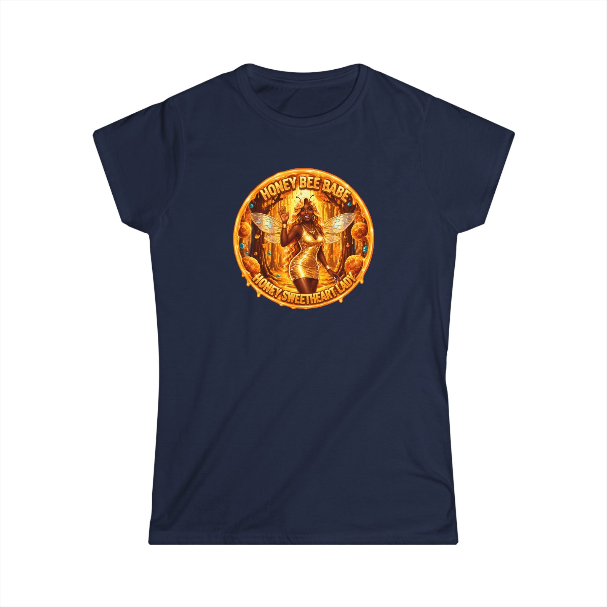 "Honey Bee Babe" Women's Tee — Vintage Beekeeper Graphic