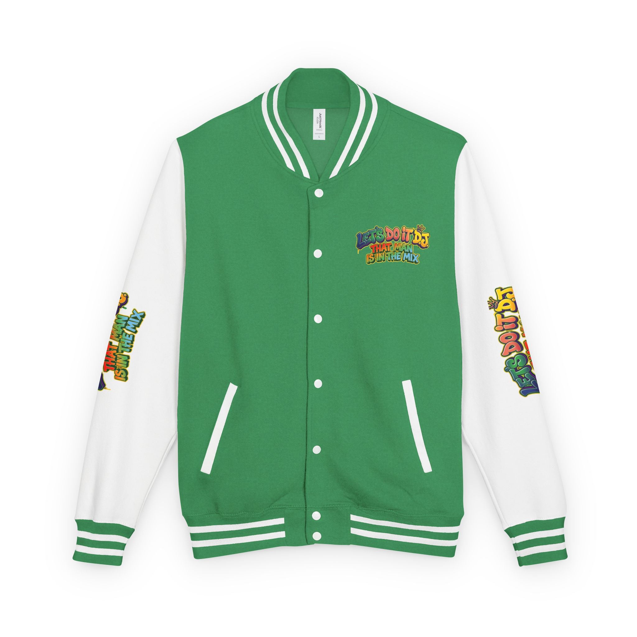 Letterman Jacket — 'Let's Do It' DJ Graphic Varsity Jacket