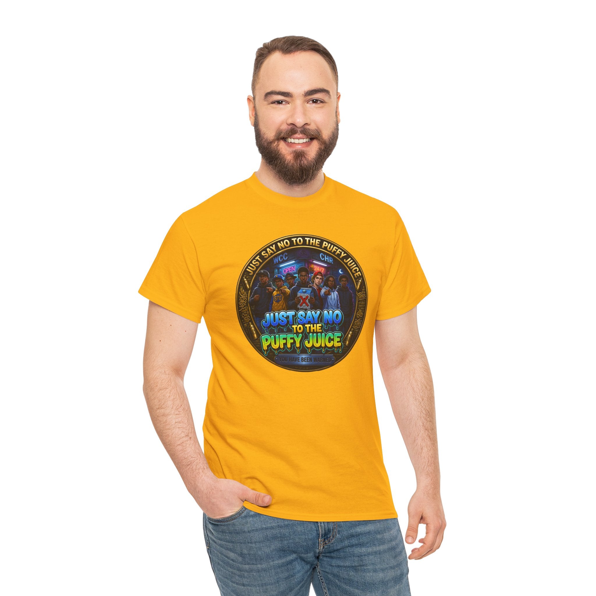 "Just Say No to the Puffy Juice "Tee – Anti-Party Vintage Graphic T-Shirt