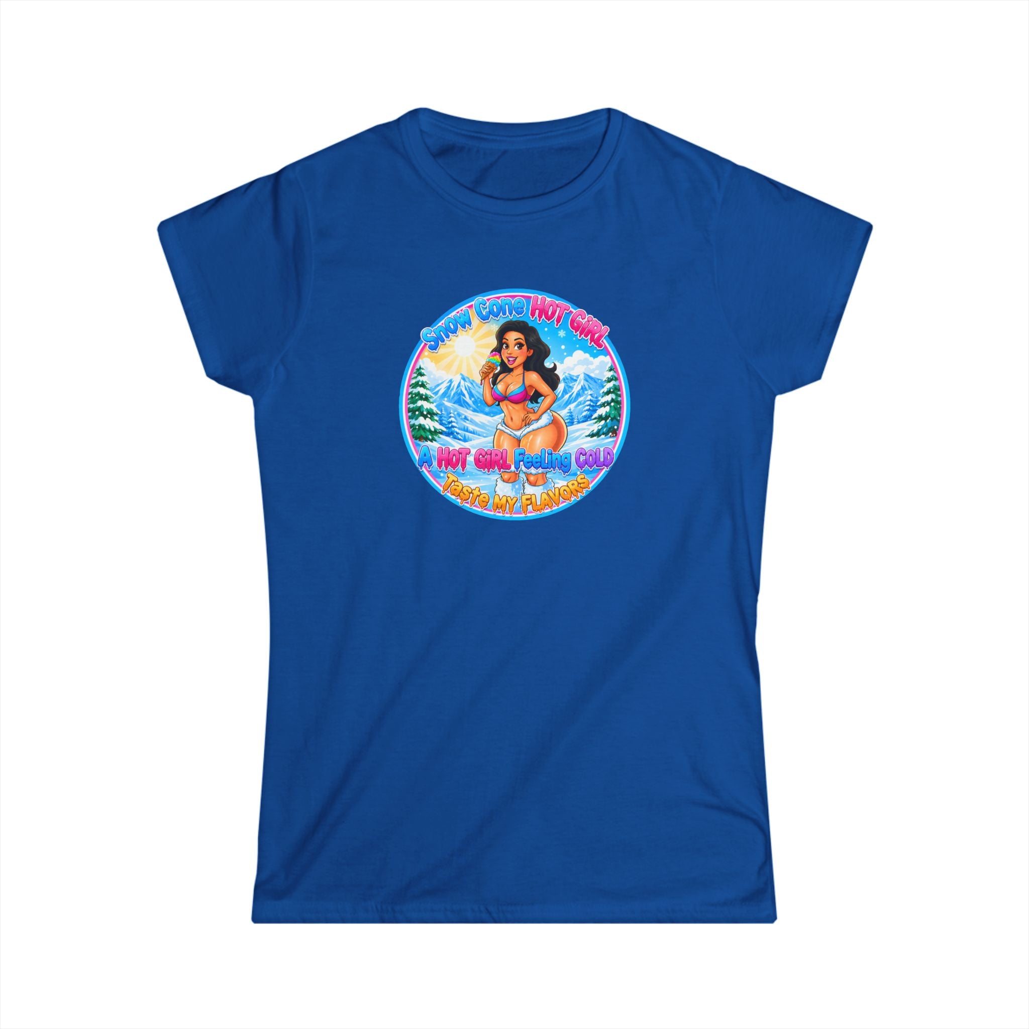 Vintage Pinup Beach Tee — "Snow Cone Hot Girl" T-Shirt