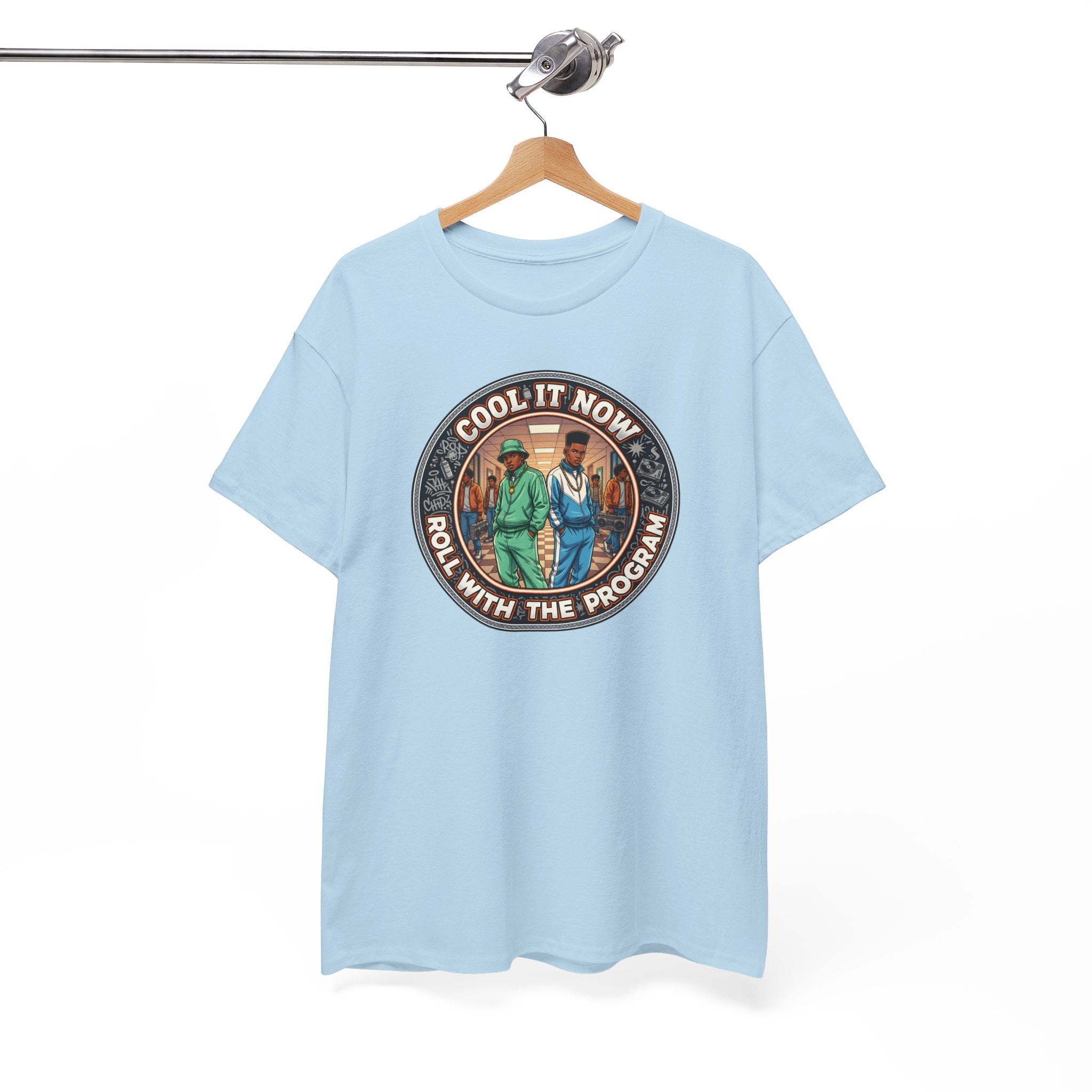 Cool It Now Tee — "Cool It Now Roll With The Program" Vintage Patch Graphic T-Shirt