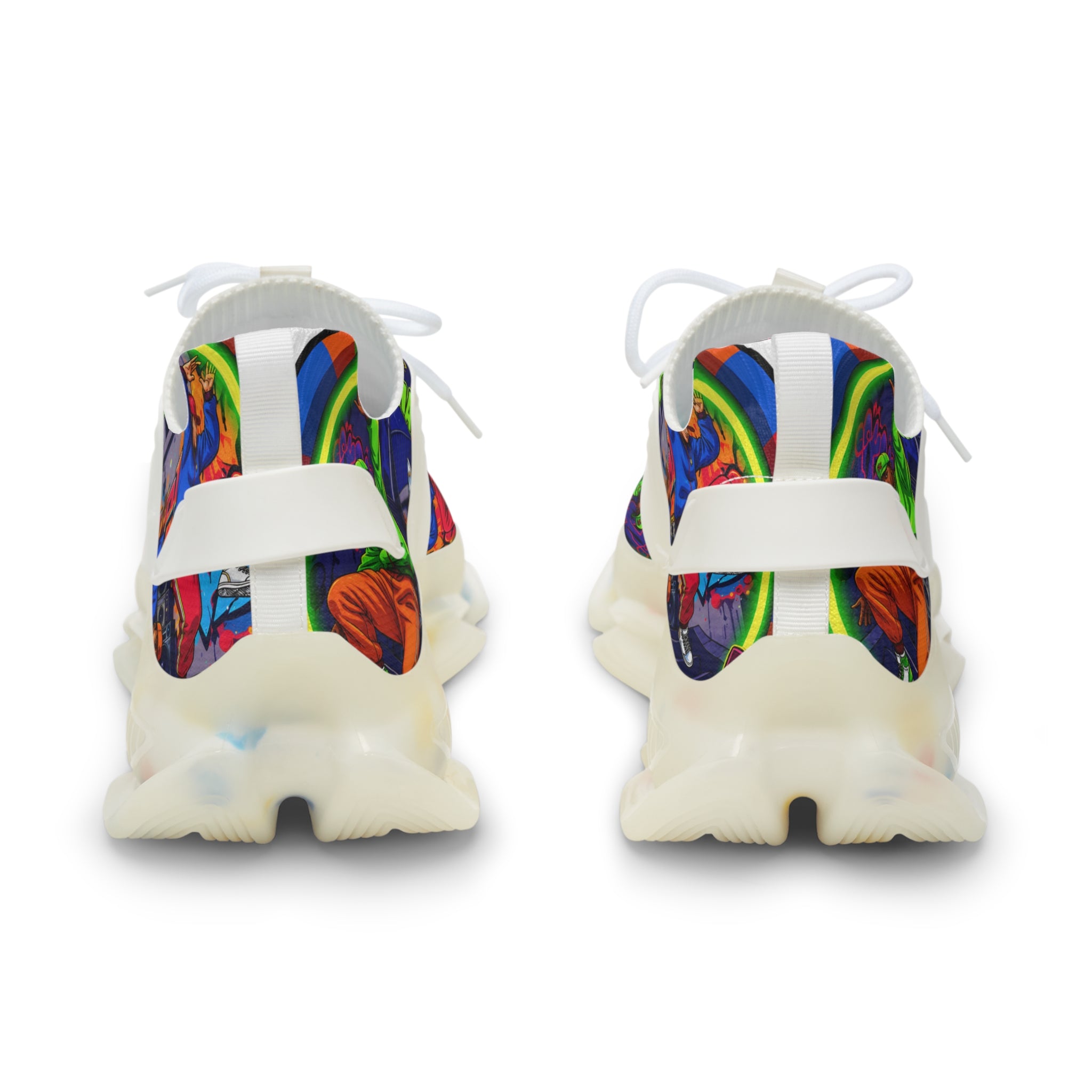 Men's Mesh Sneakers — " Top That What It Is" Colorful Comic Pop Art Graphic Athletic Shoes