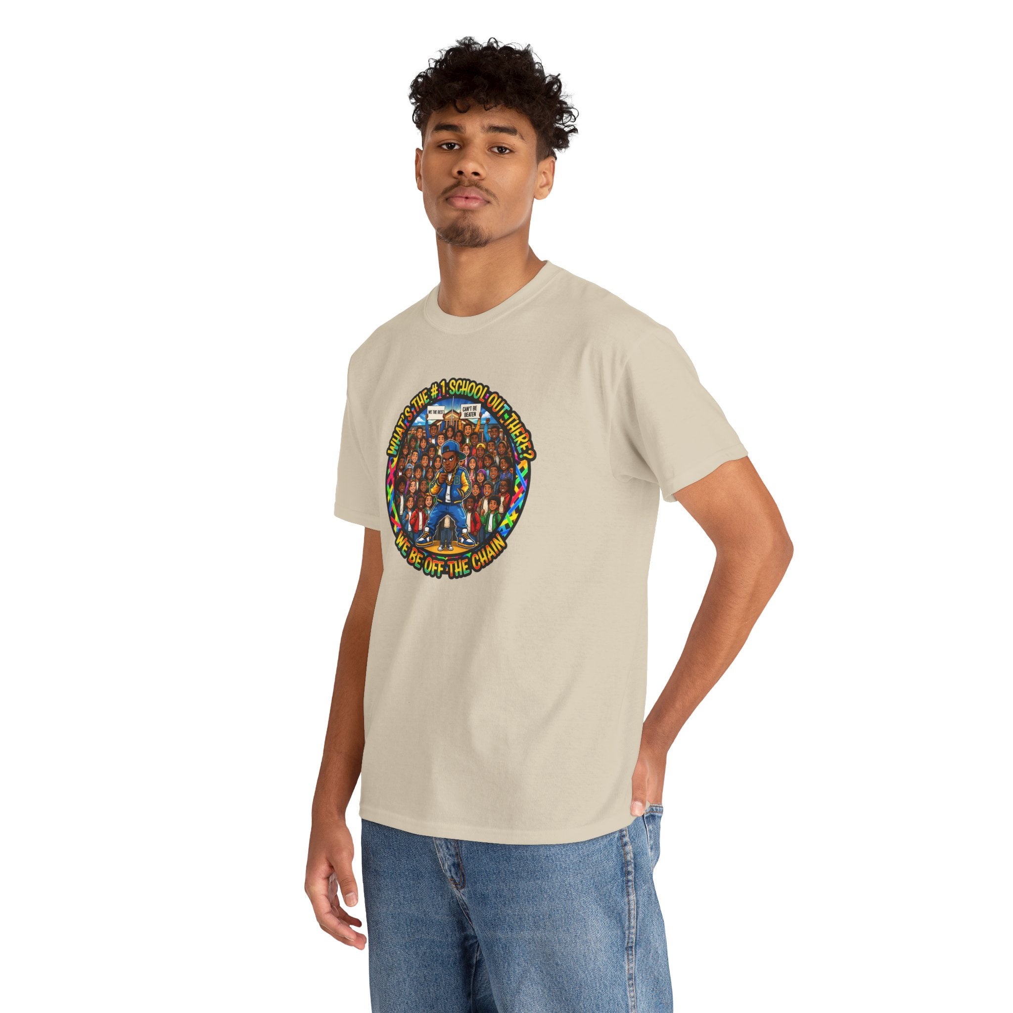 Community Unity Tee — "What's The #1 School Out There" Illustration Shirt