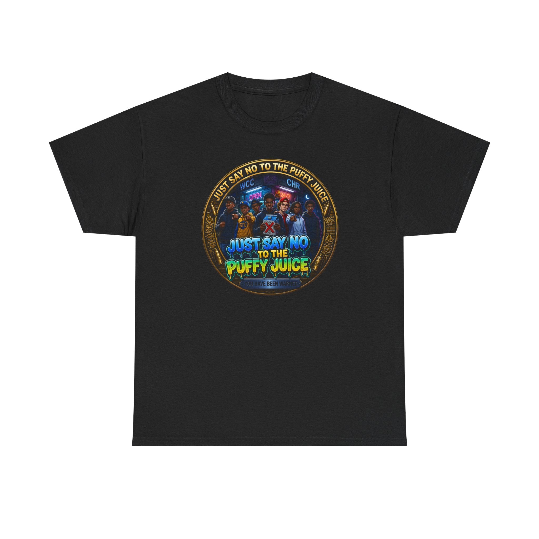 "Just Say No to the Puffy Juice "Tee – Anti-Party Vintage Graphic T-Shirt