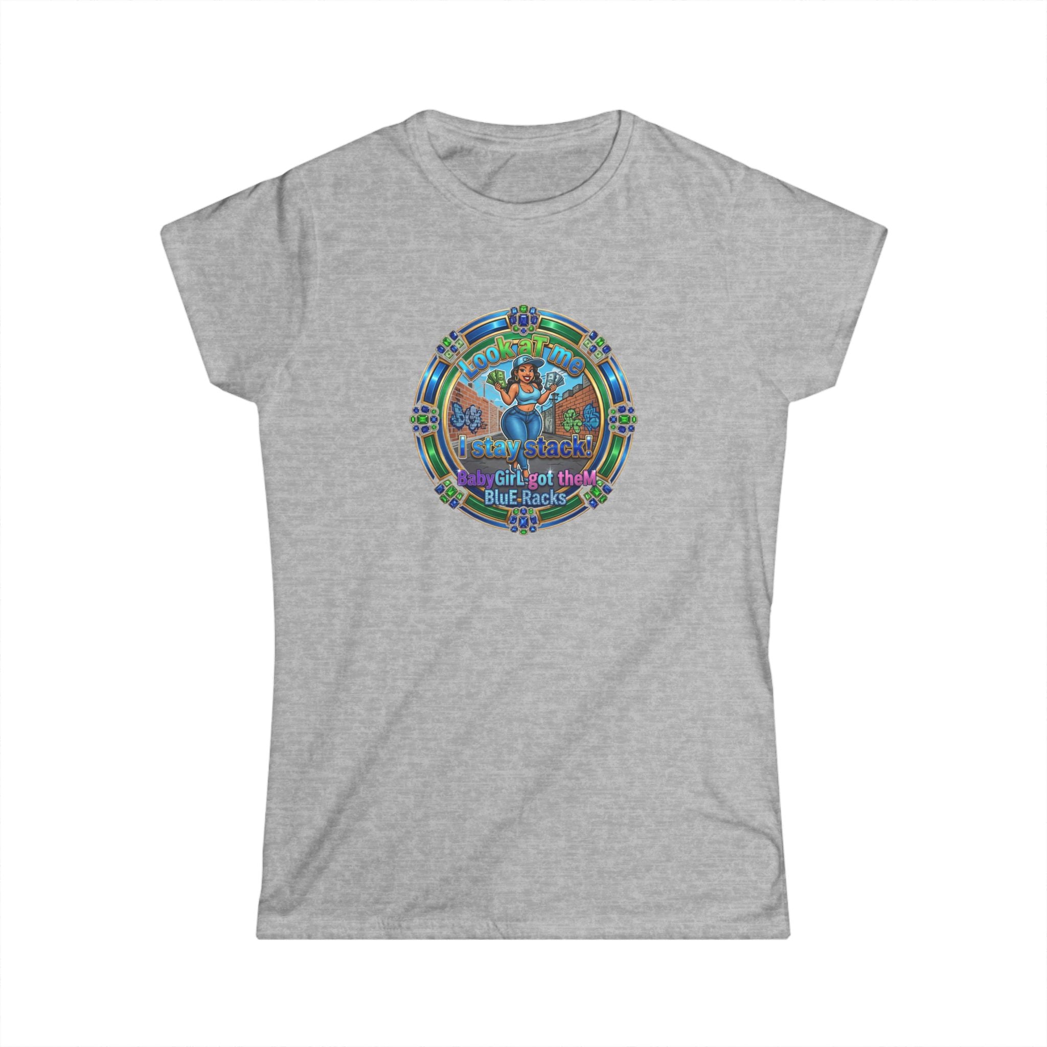 Women's Tshirt "Look at me I Stay Stack! " Retro Surf Graphic