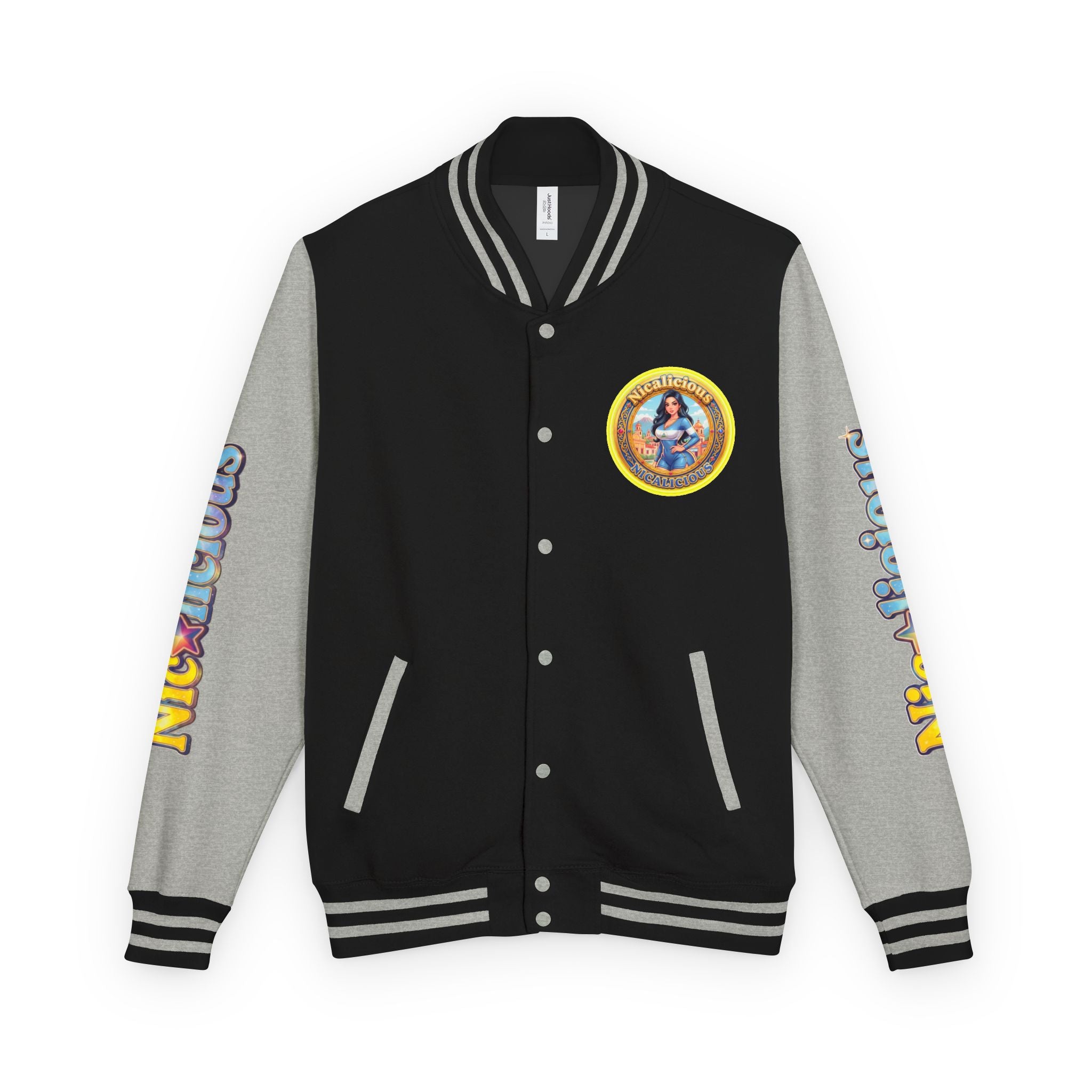 Letterman Jacket — 'Nicalicious' Retro Badge Varsity Jacket