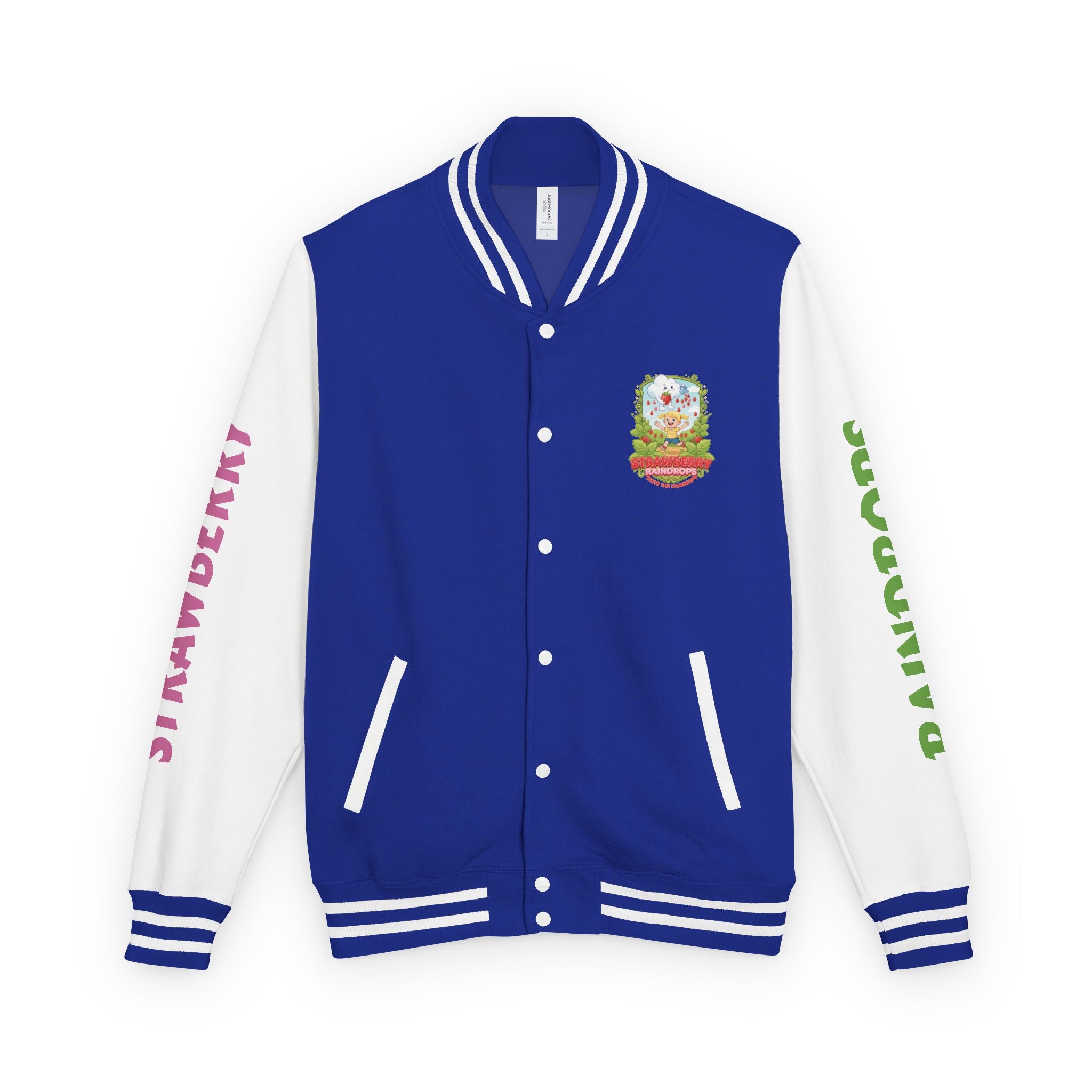 Letterman Jacket —Strawberry Raindrops Back Patch