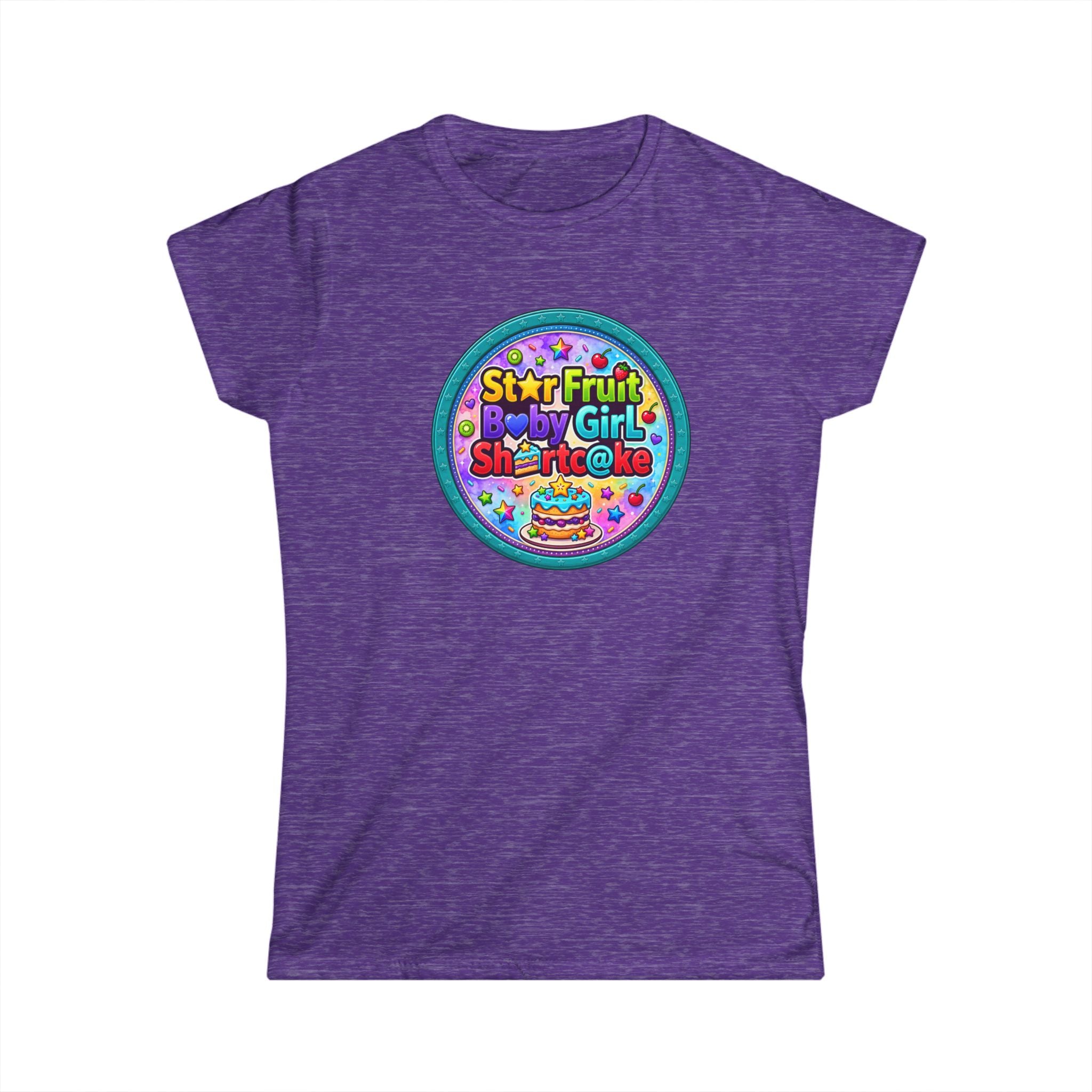"Star Fruit Baby Girl Shortcake" Graphic Tee - Cute Pastel Dessert Shirt
