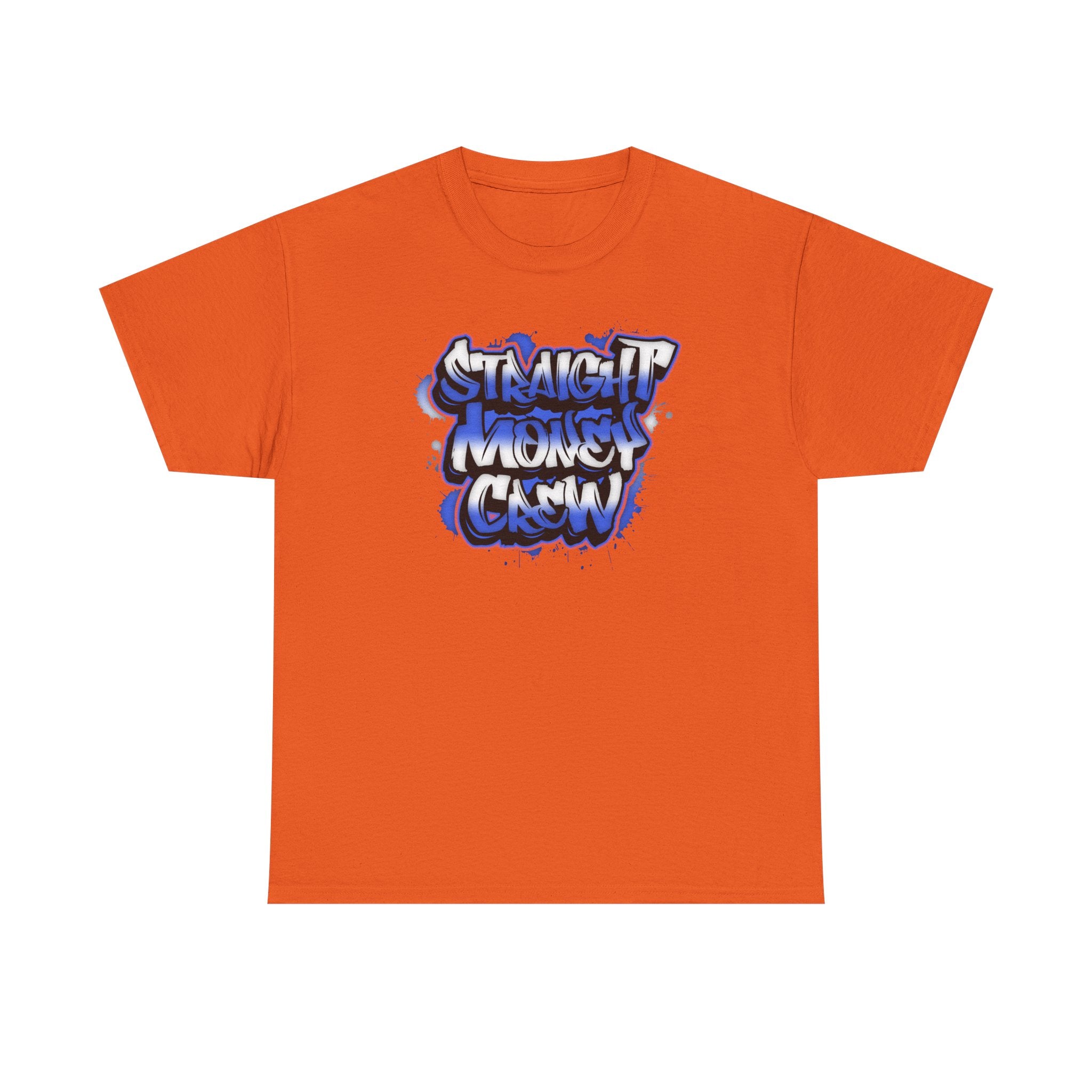 T-Shirt — "Stackin' Money Crew" Blue Graffiti Graphic Tee