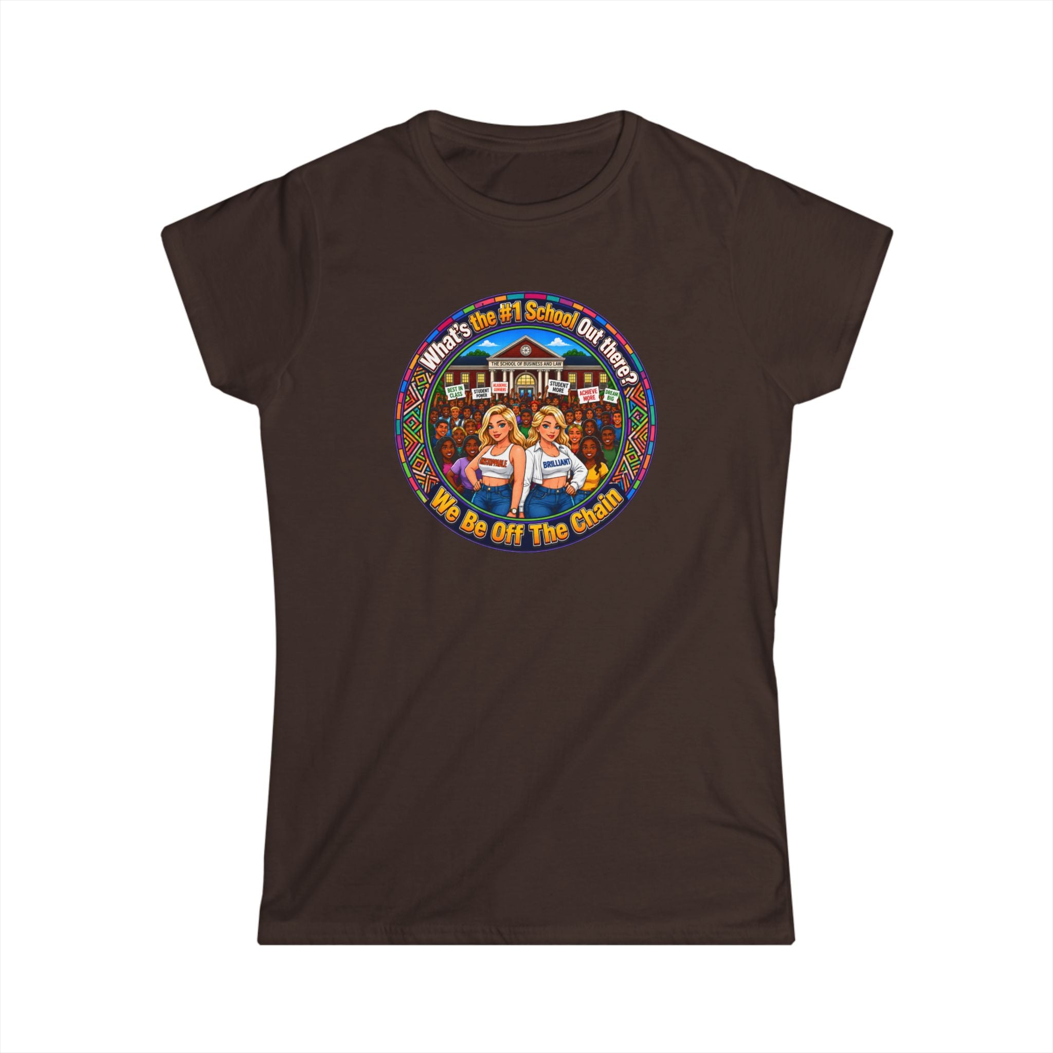 Vintage Cheerleader T‑Shirt - "Whats the #1 School Out There" Retro Campus Tee