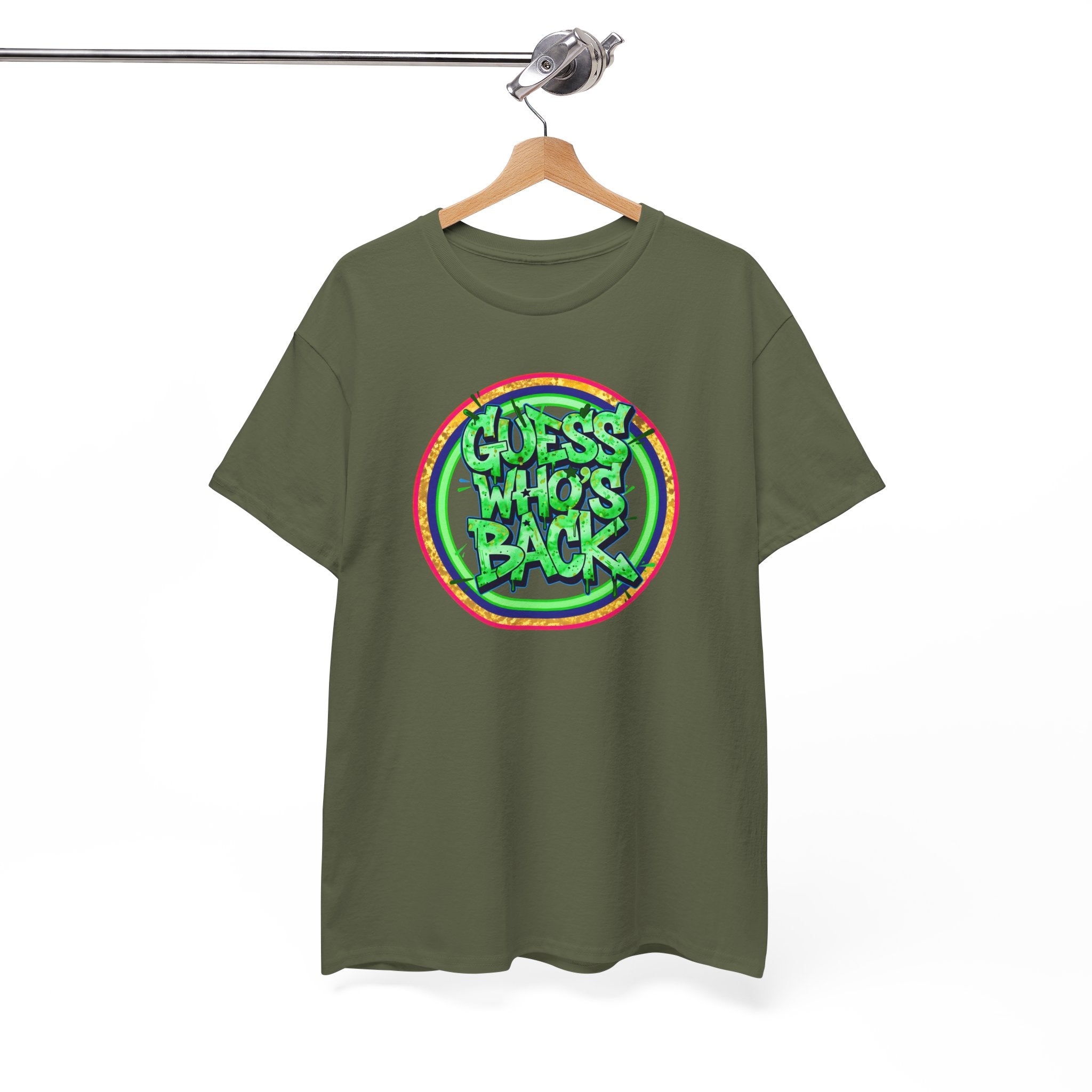 T-Shirt — "Guess Who's Back" Retro Graffiti Tee