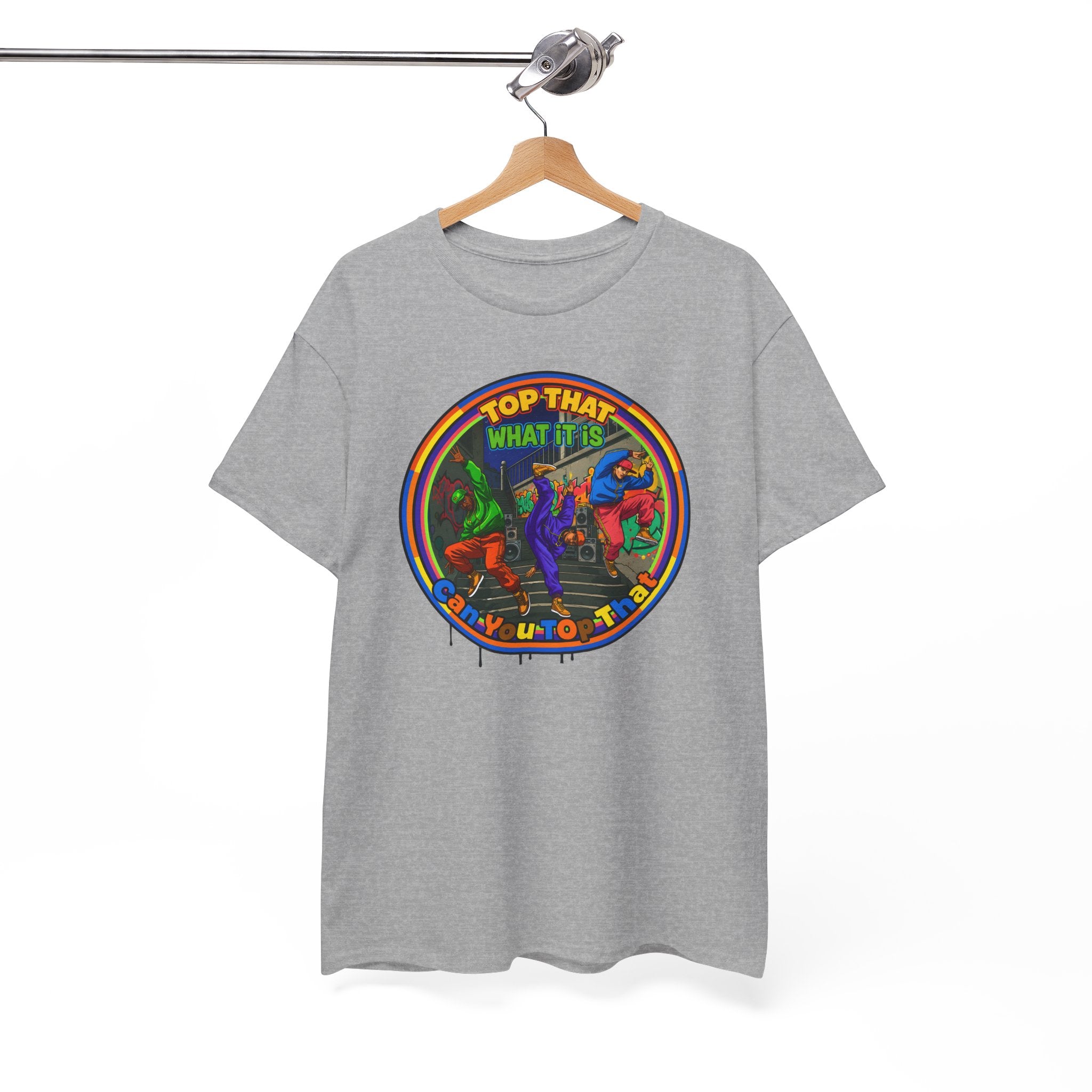 Retro  Tee — "Top That What It Is" Graphic Cotton Shirt