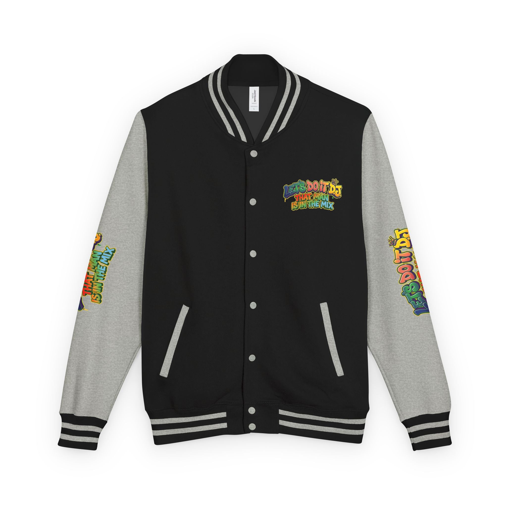 Letterman Jacket — 'Let's Do It' DJ Graphic Varsity Jacket
