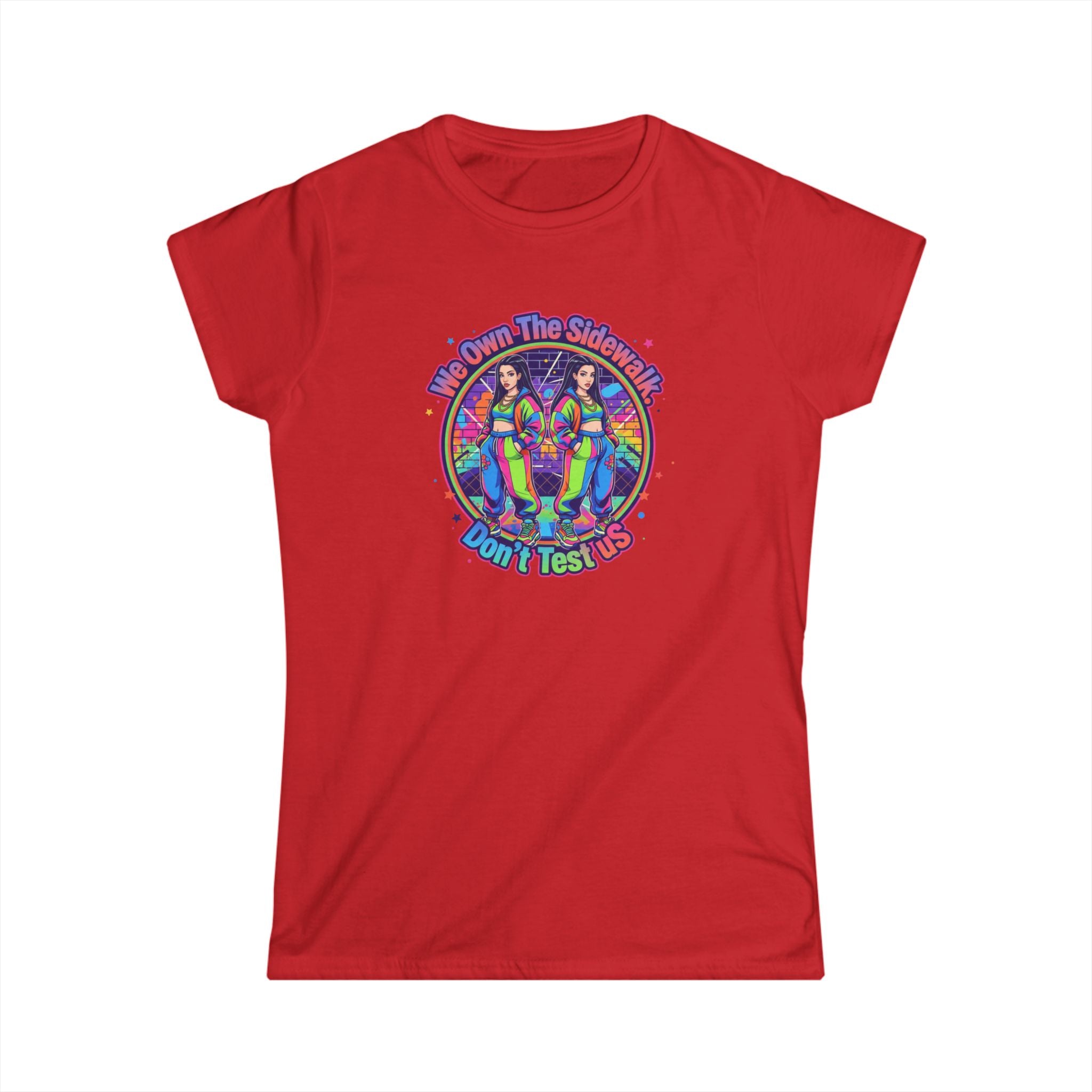 " We On The Sidewalk "Rainbow Sisters Graphic Tee — Women's Positive Vibe Pride Shirt