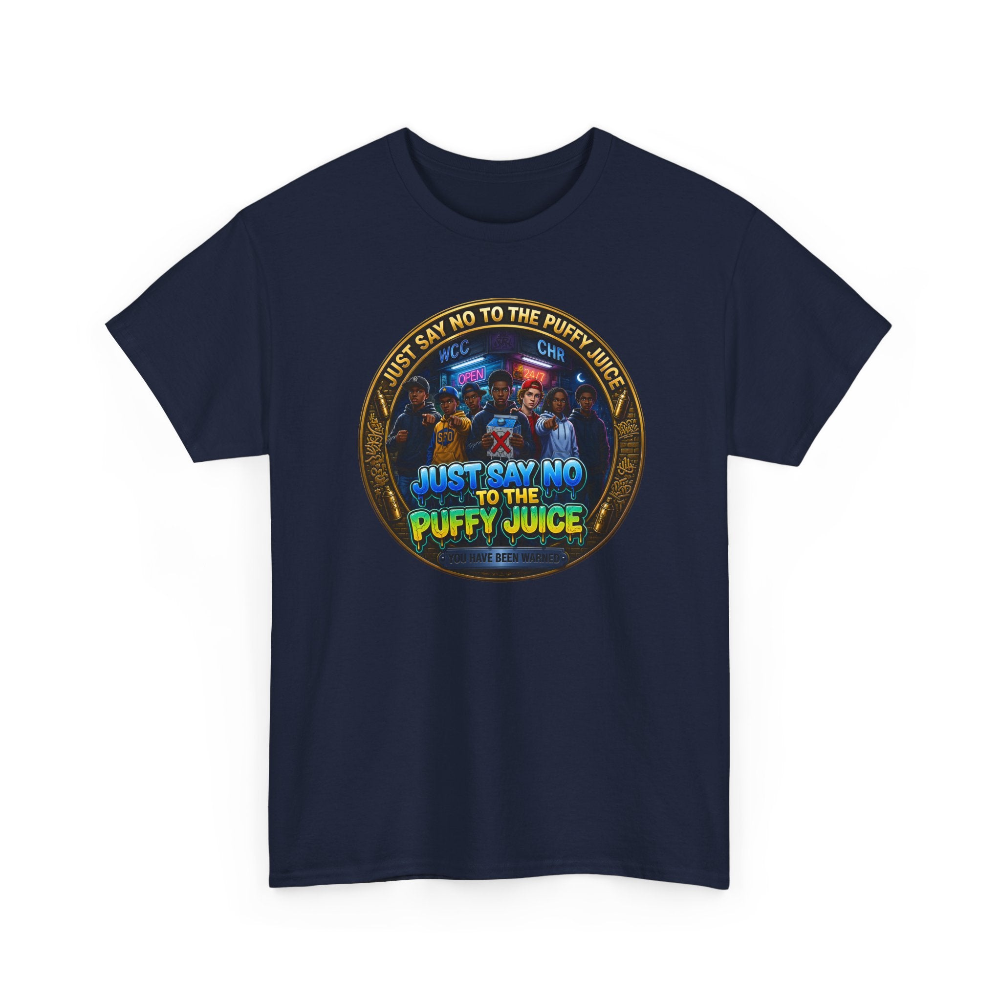 "Just Say No to the Puffy Juice "Tee – Anti-Party Vintage Graphic T-Shirt