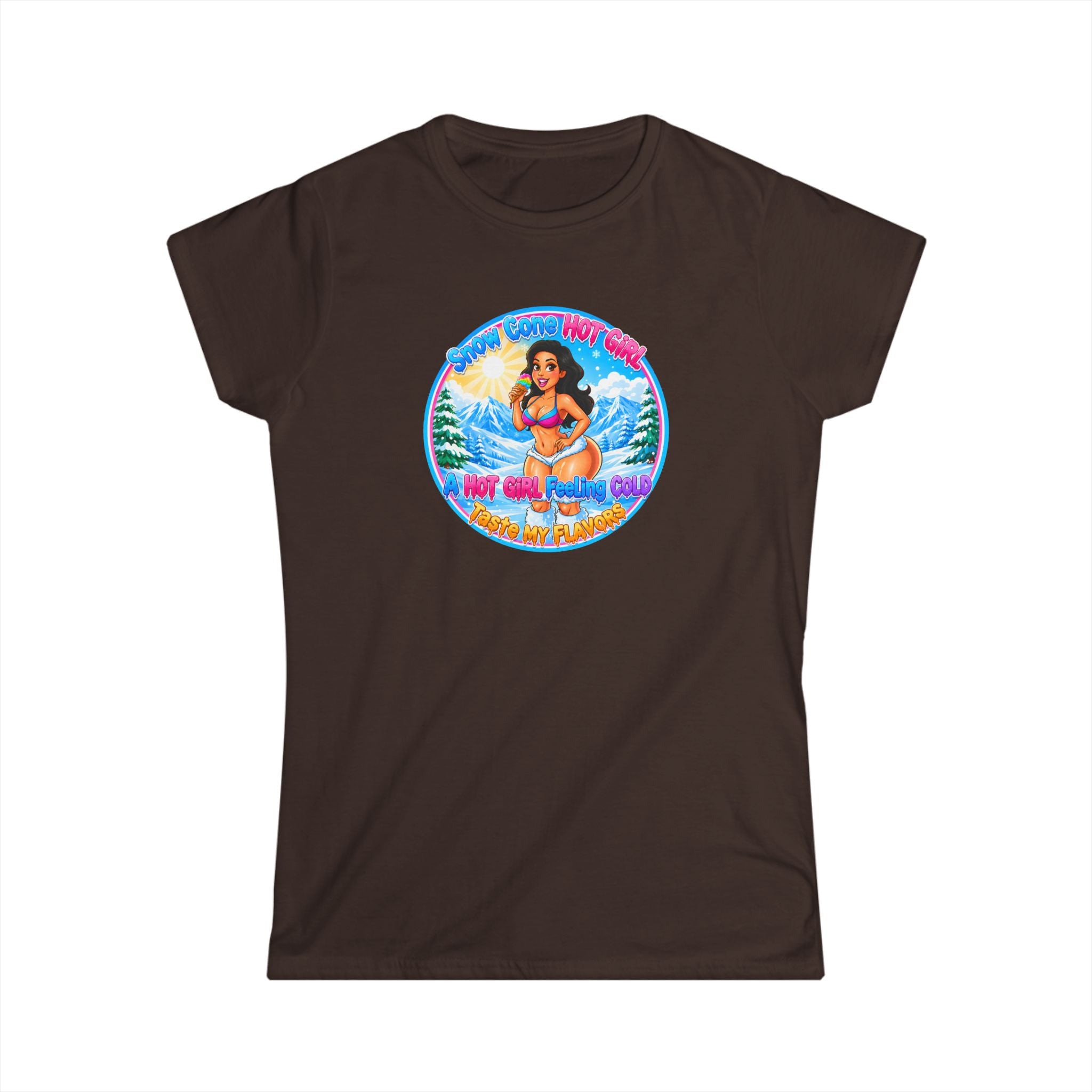 Vintage Pinup Beach Tee — "Snow Cone Hot Girl" T-Shirt