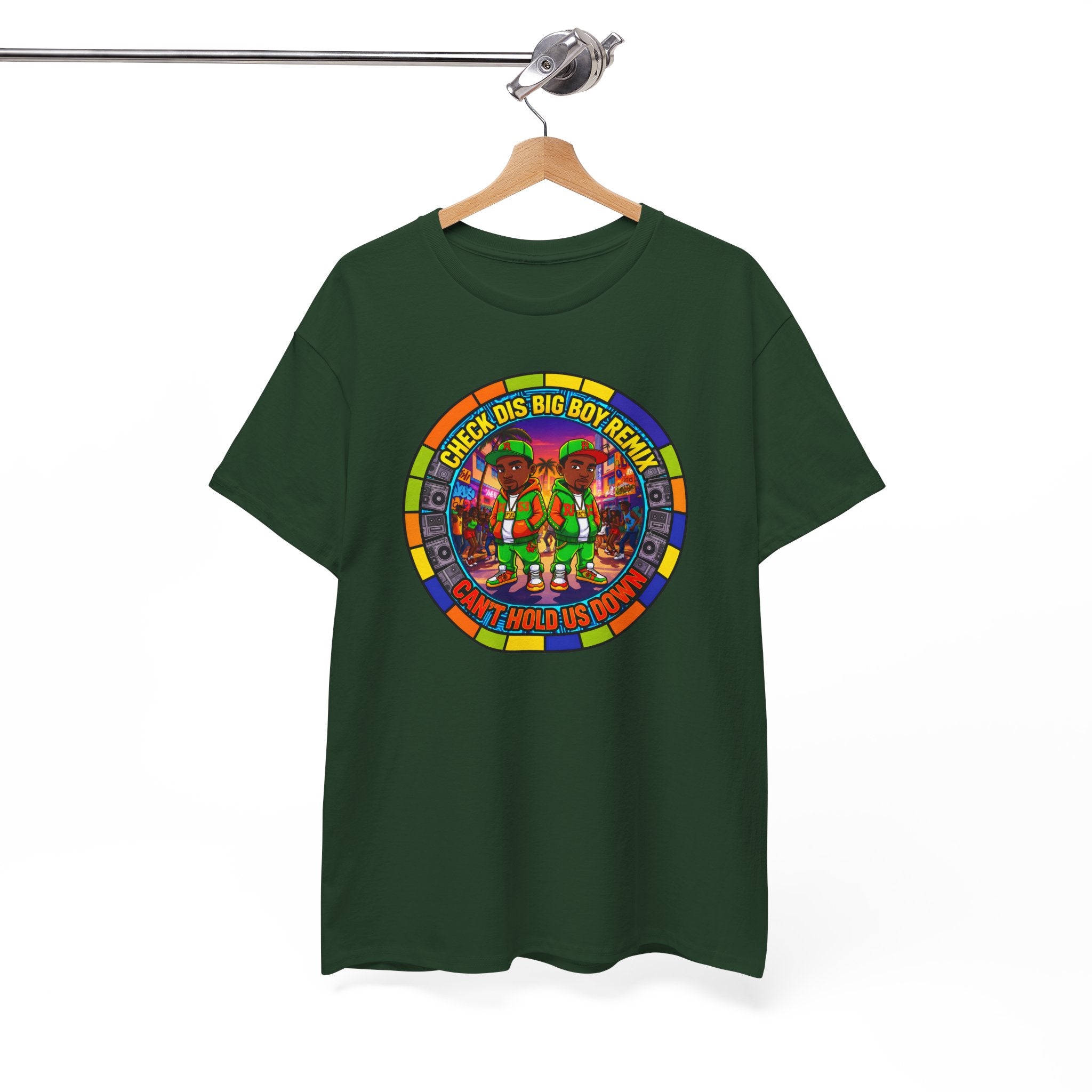 T-Shirt — "Check Dis Big Boy Remix" Colorful Cartoon Grap6hic Tee