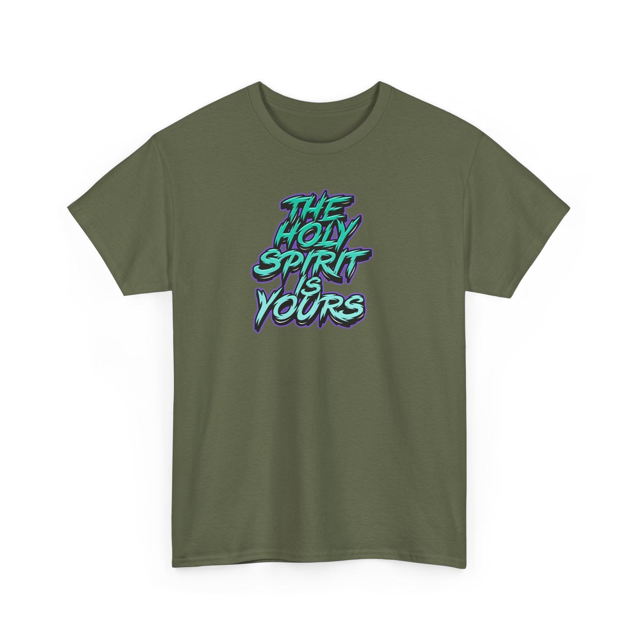 T-Shirt — "The Holy Spirit Yours" Retro Script Faith Tee