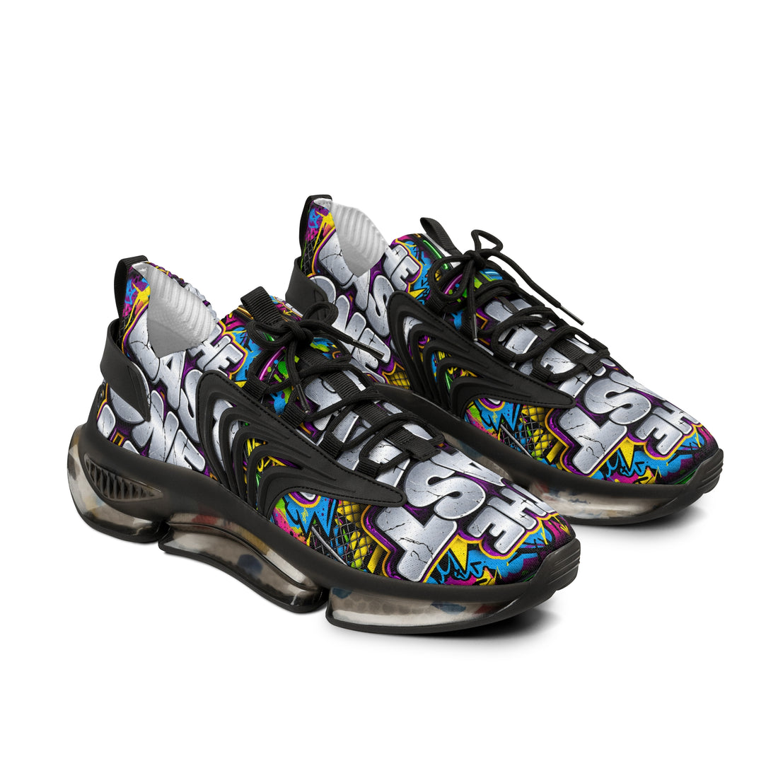 Men's Graffiti 'The Last One Left" Mesh Sneakers — Colorful Streetwear Athletic Shoes