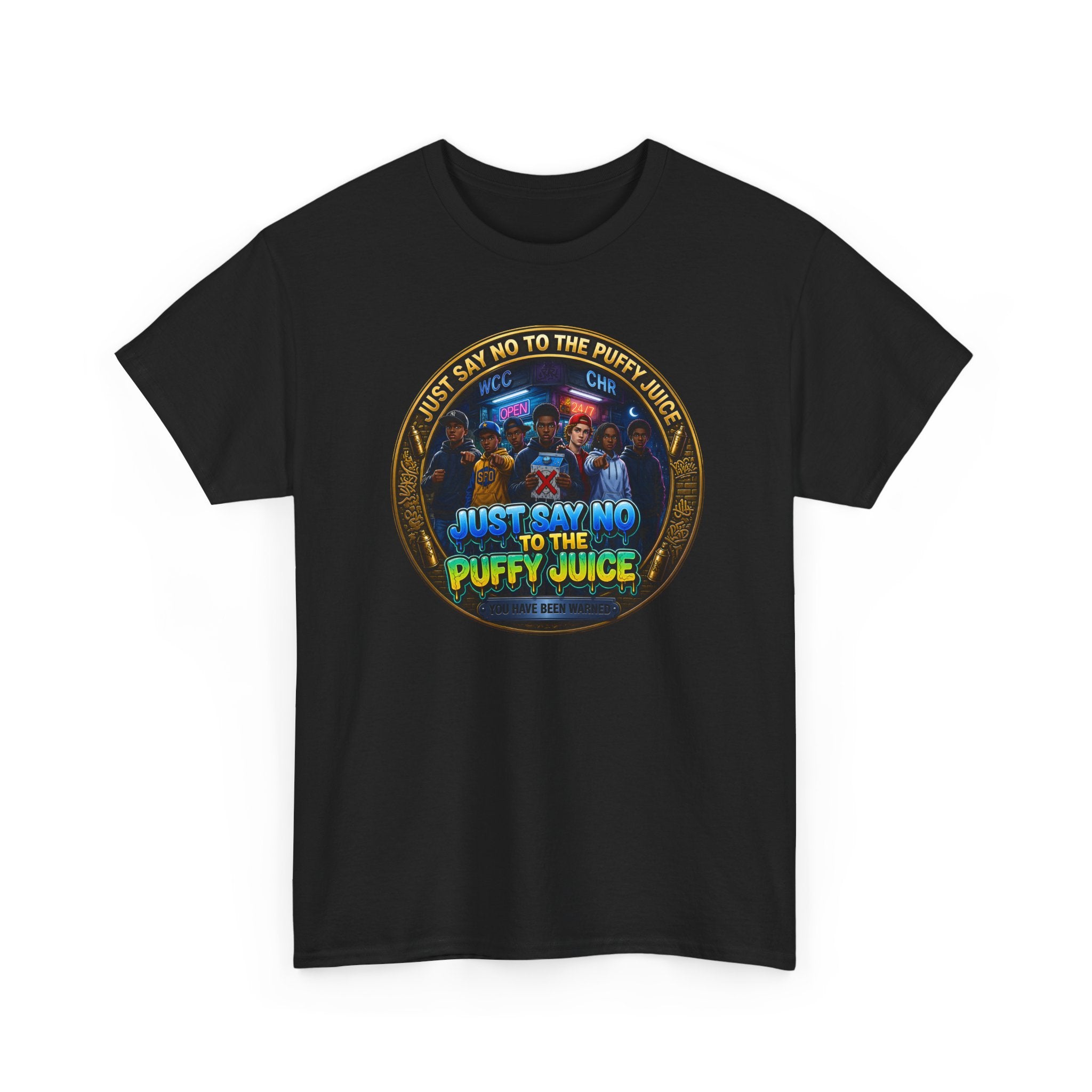 "Just Say No to the Puffy Juice "Tee – Anti-Party Vintage Graphic T-Shirt