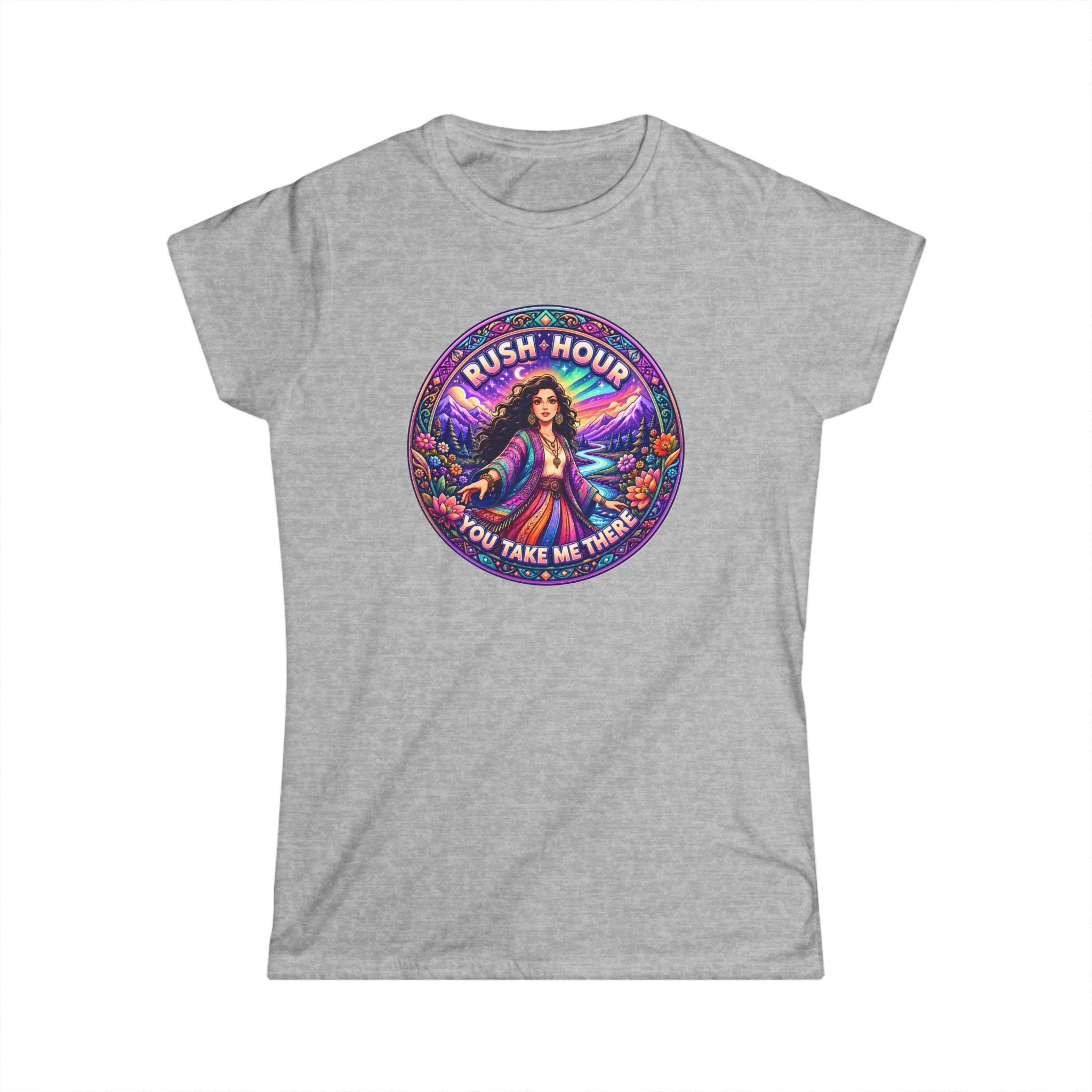 Retro Floral Tee — "You Take Me There" Women's Graphic T-Shirt