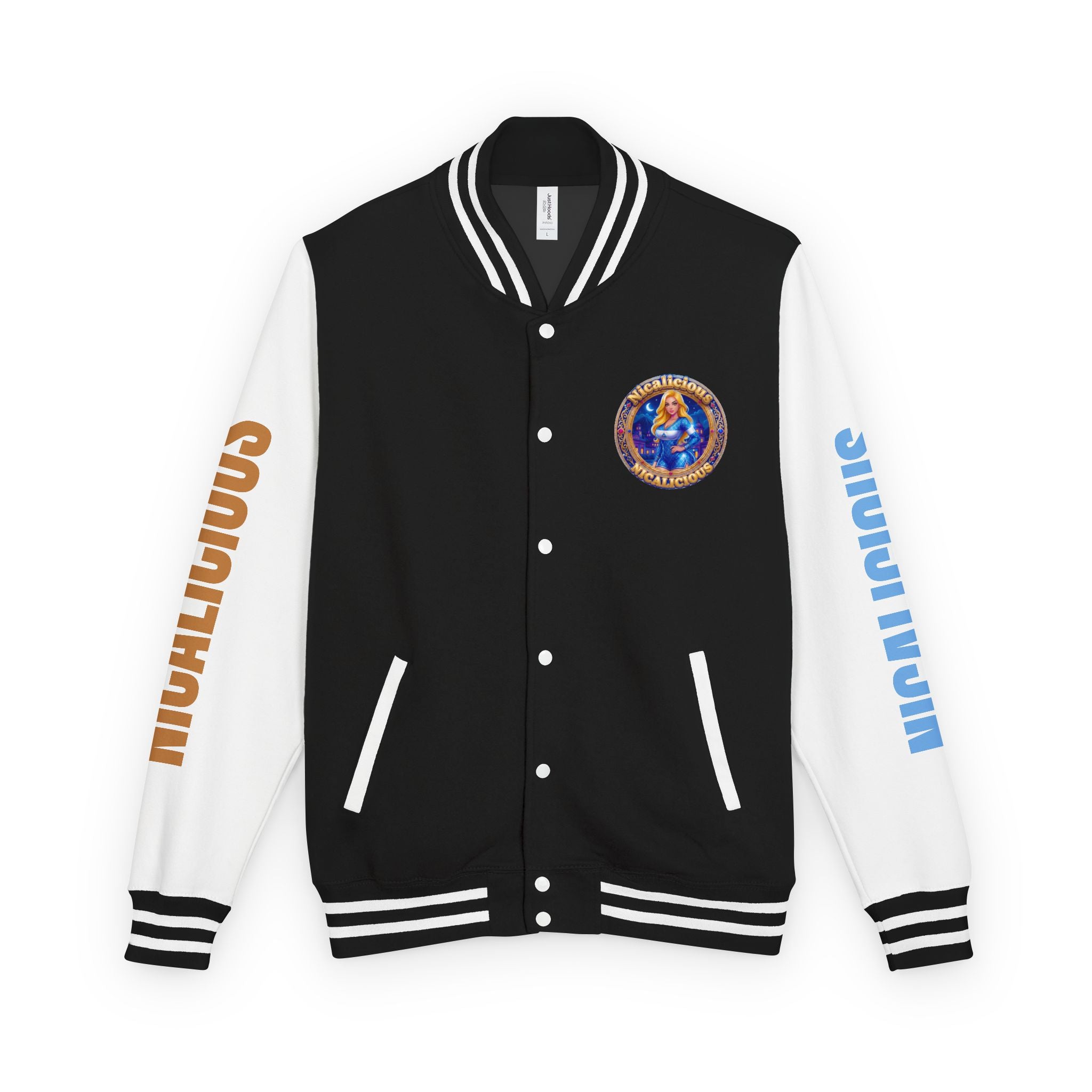 Letterman Jacket — 'Nicalicious' Retro Varsity Jacket with Angel Crest