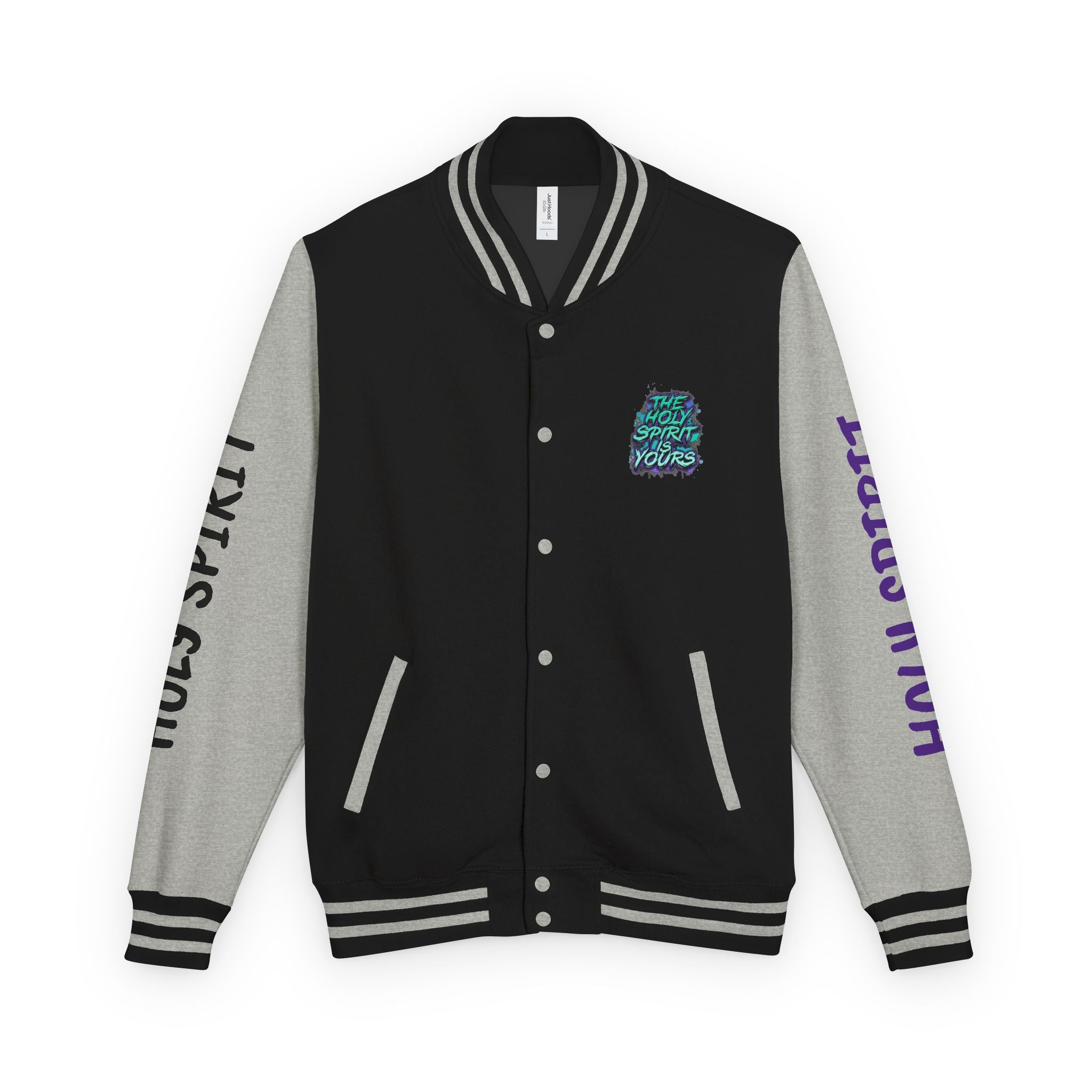 Letterman Jacket — "The Holy Spirit Is Yours" Graphic
