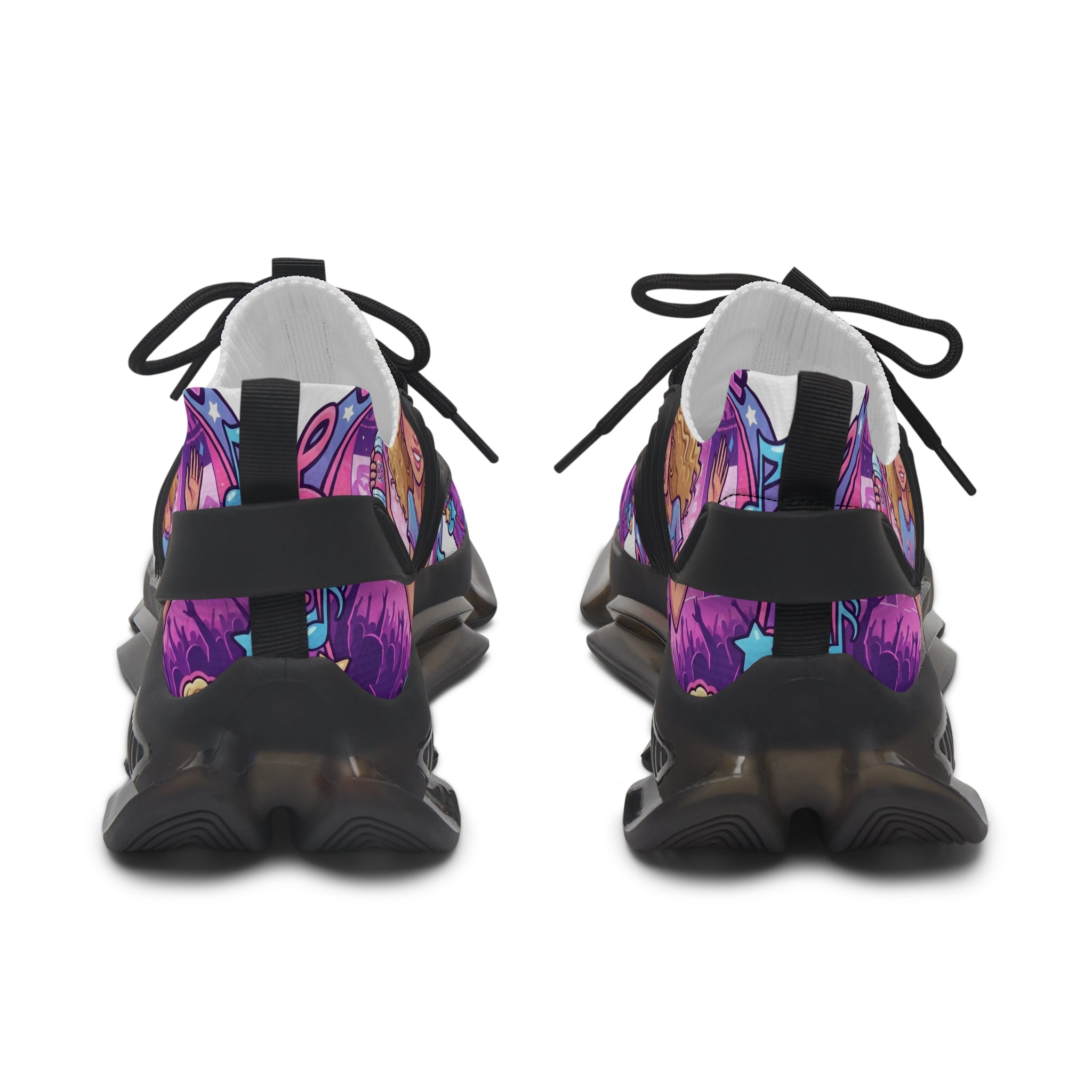 Women’s Mesh Sneakers —"Keep Pop Music Alive " Women's Trendy Printed Athletic Shoes