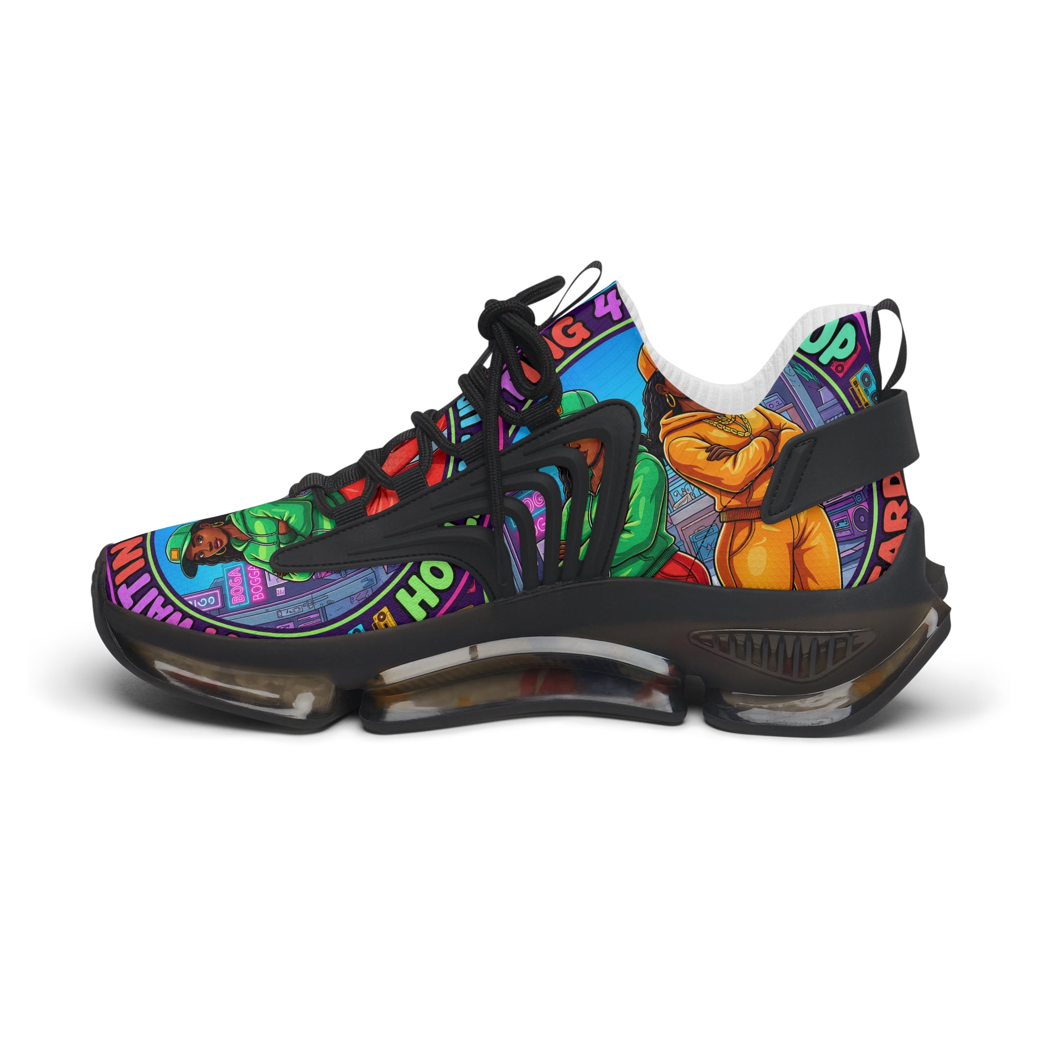 Women's Mesh Sneakers — 'Im Waiting For The Re-Up' Street Art Design
