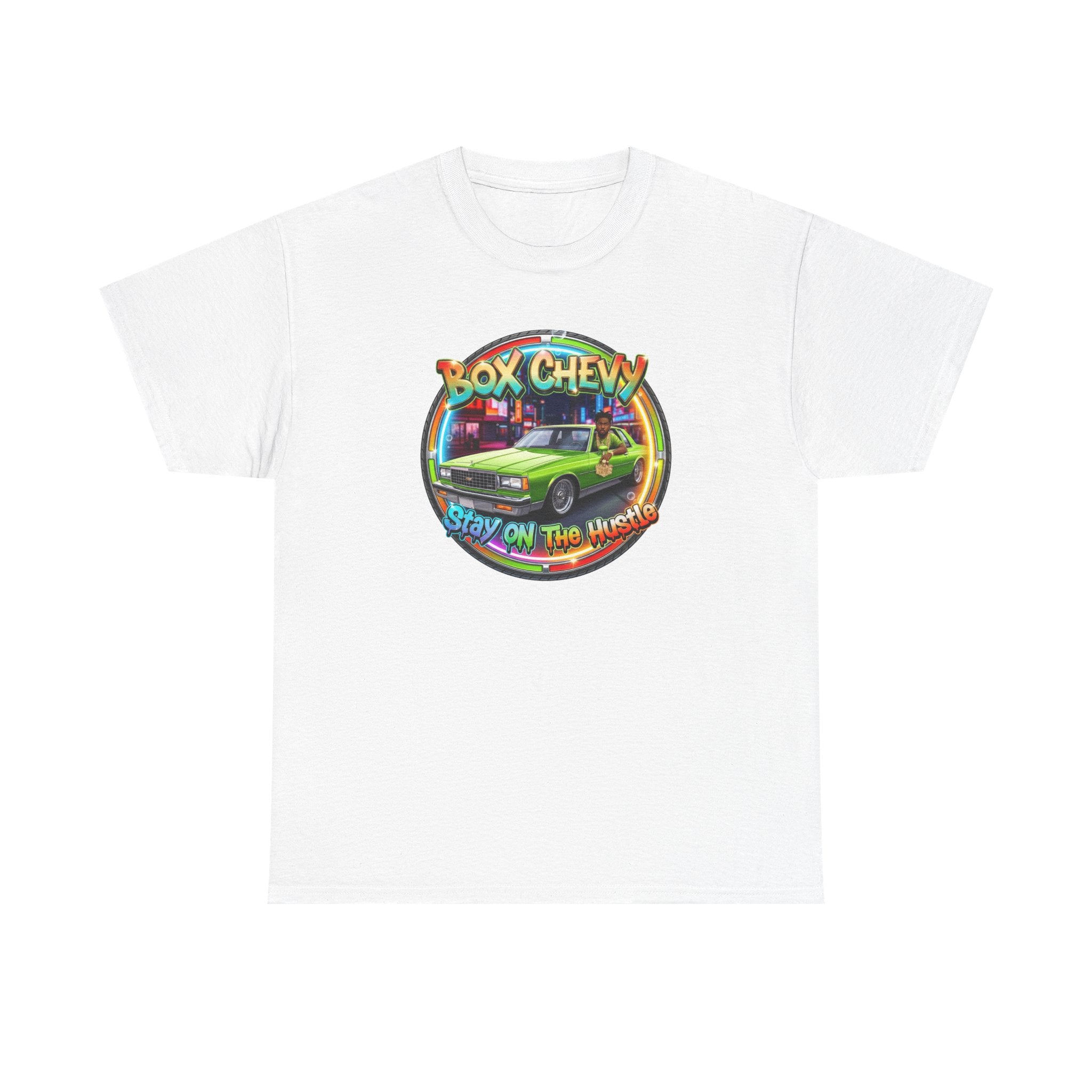 Vintage Chevy Truck Tee — "Box Chevy Stay On The Hustle" Retro Car Graphic Shirt