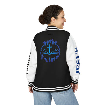 Christian Cross Letterman Jacket — Faith Crewneck Varsity Jacket
