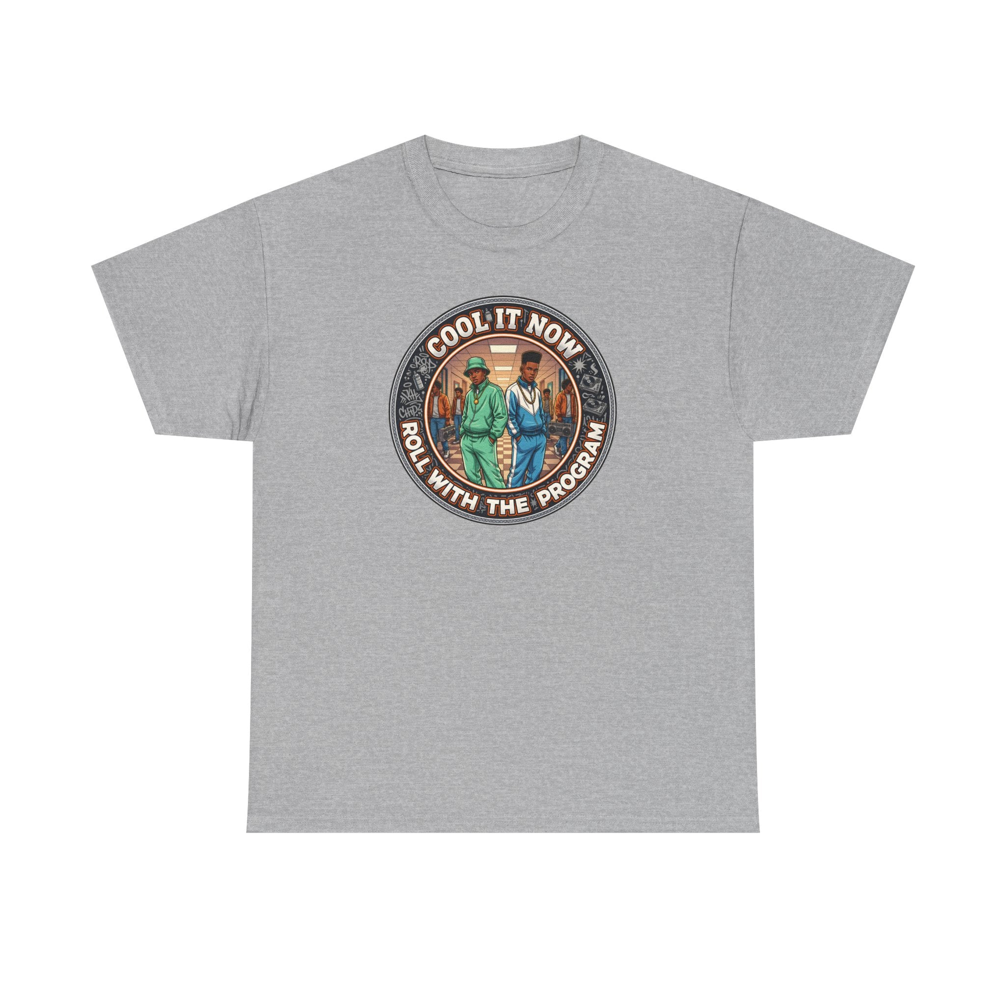 Cool It Now Tee — "Cool It Now Roll With The Program" Vintage Patch Graphic T-Shirt