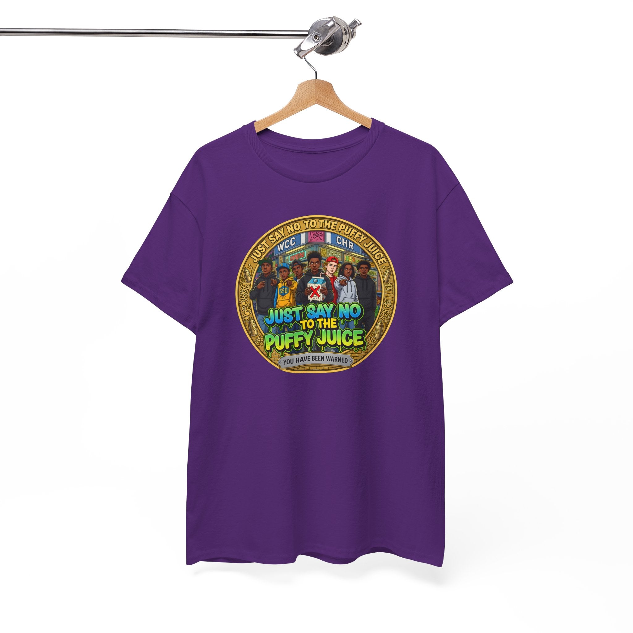 T-Shirt — "Just Say No to the Puffy Juice" Retro Anti-Vape Graphic Tee