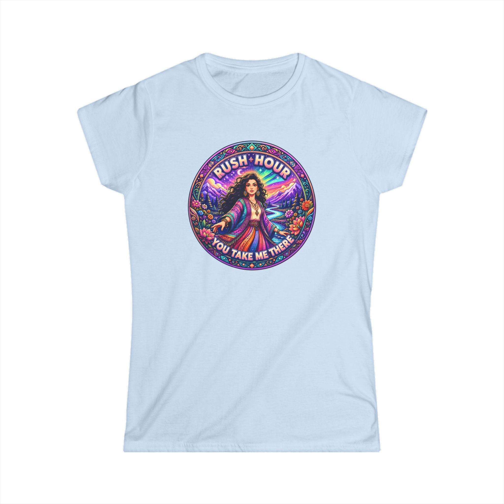 Retro Floral Tee — "You Take Me There" Women's Graphic T-Shirt