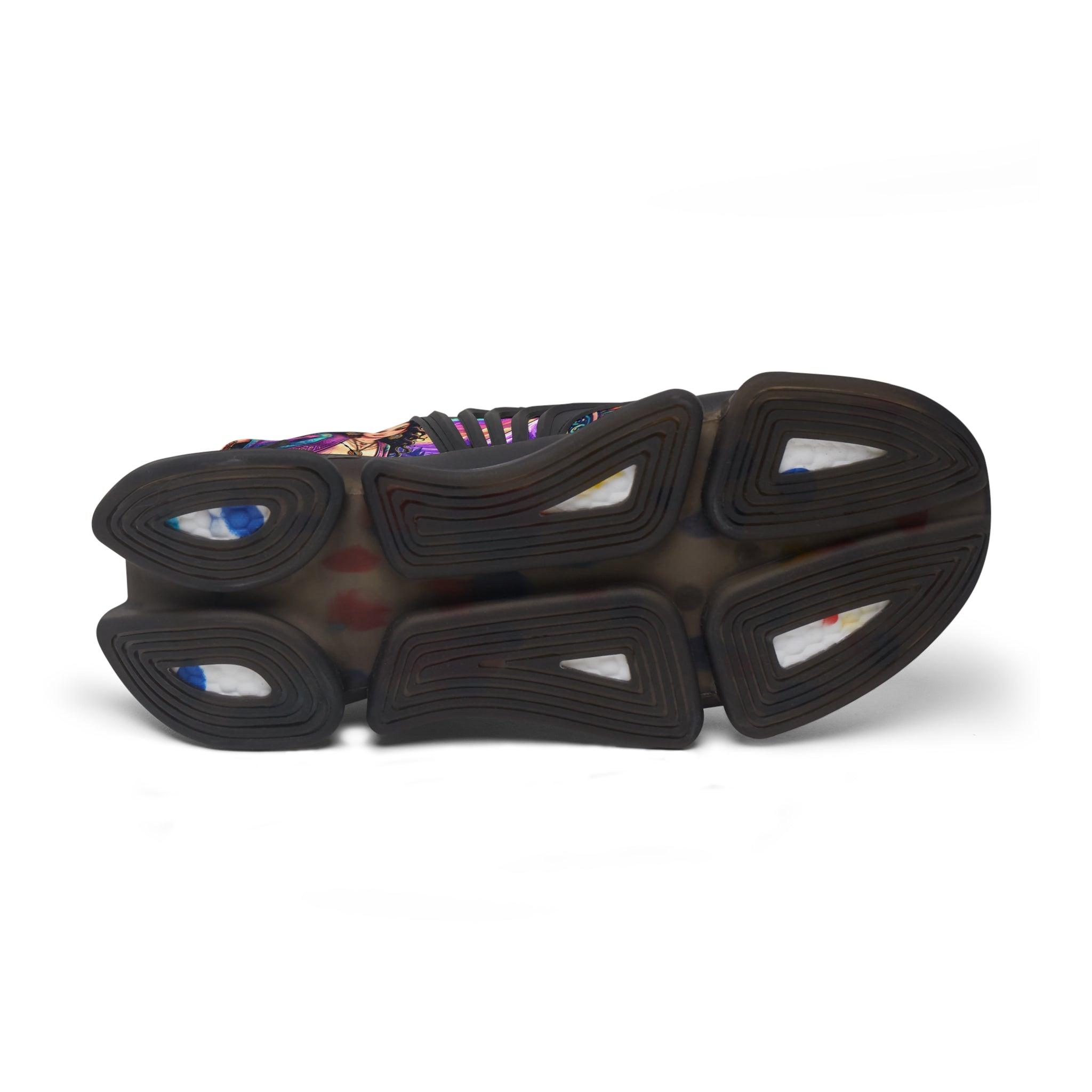 Mesh Sneakers — Colorful 'Crush Hour' Graphic Women's Athletic Shoes