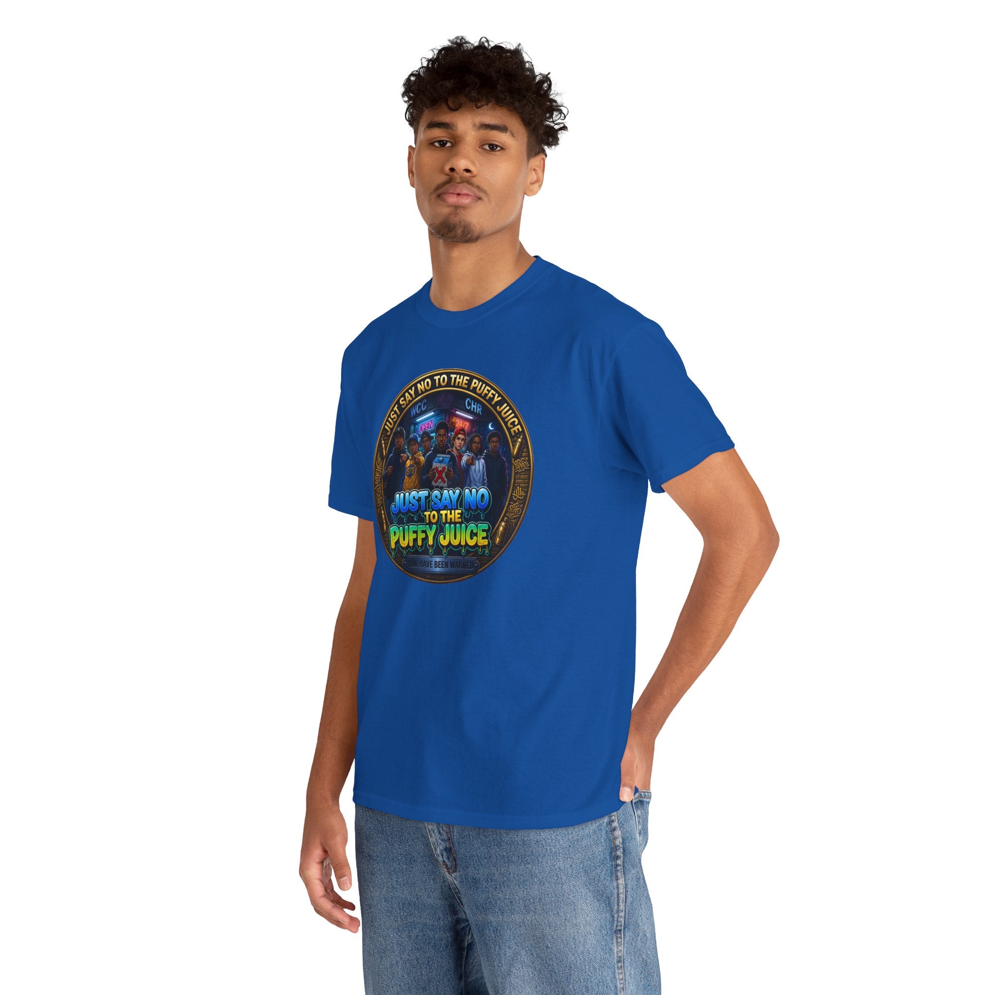 "Just Say No to the Puffy Juice "Tee – Anti-Party Vintage Graphic T-Shirt