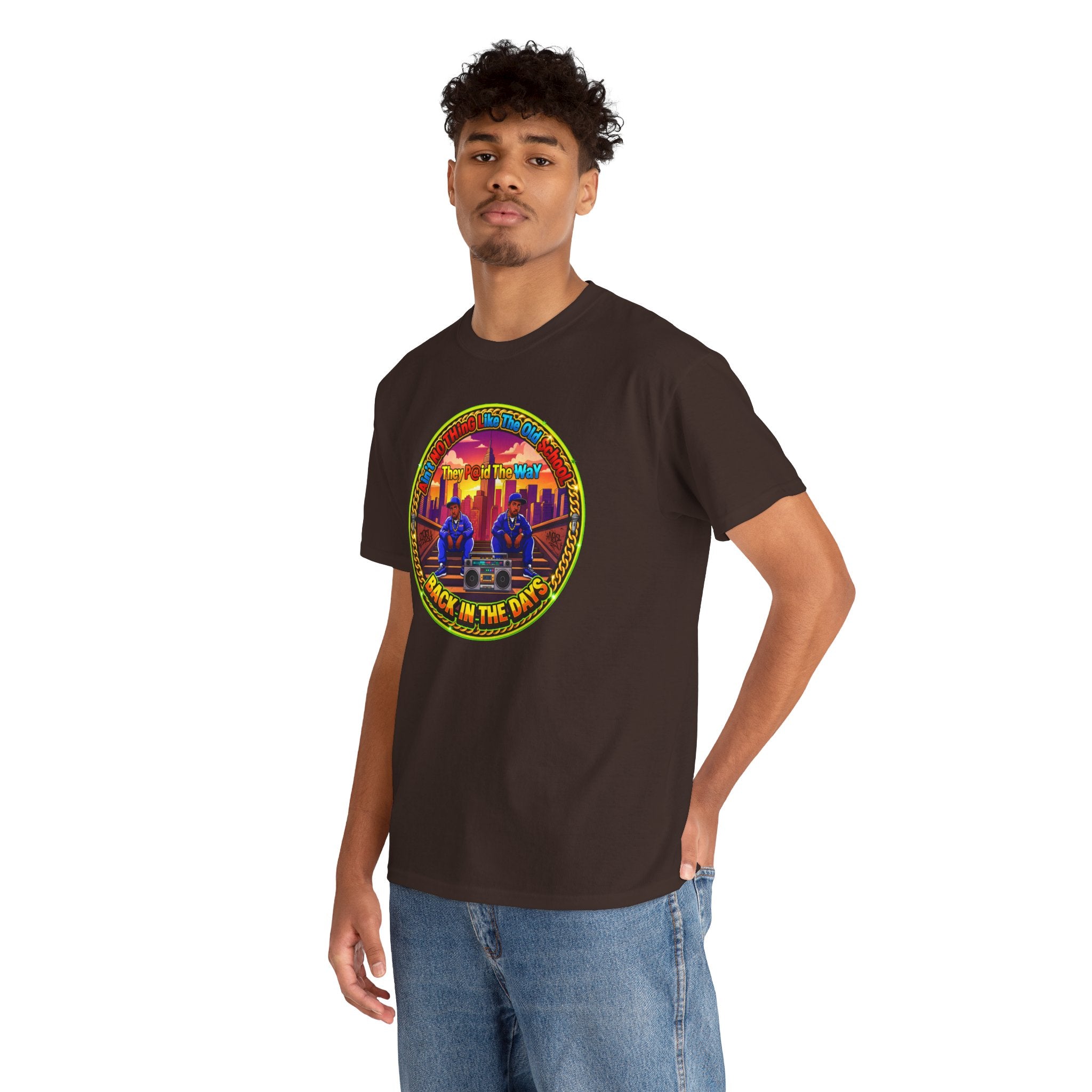 T-Shirt — Retro Sunset 'Aint No Thing Like The Old School' Graphic Tee