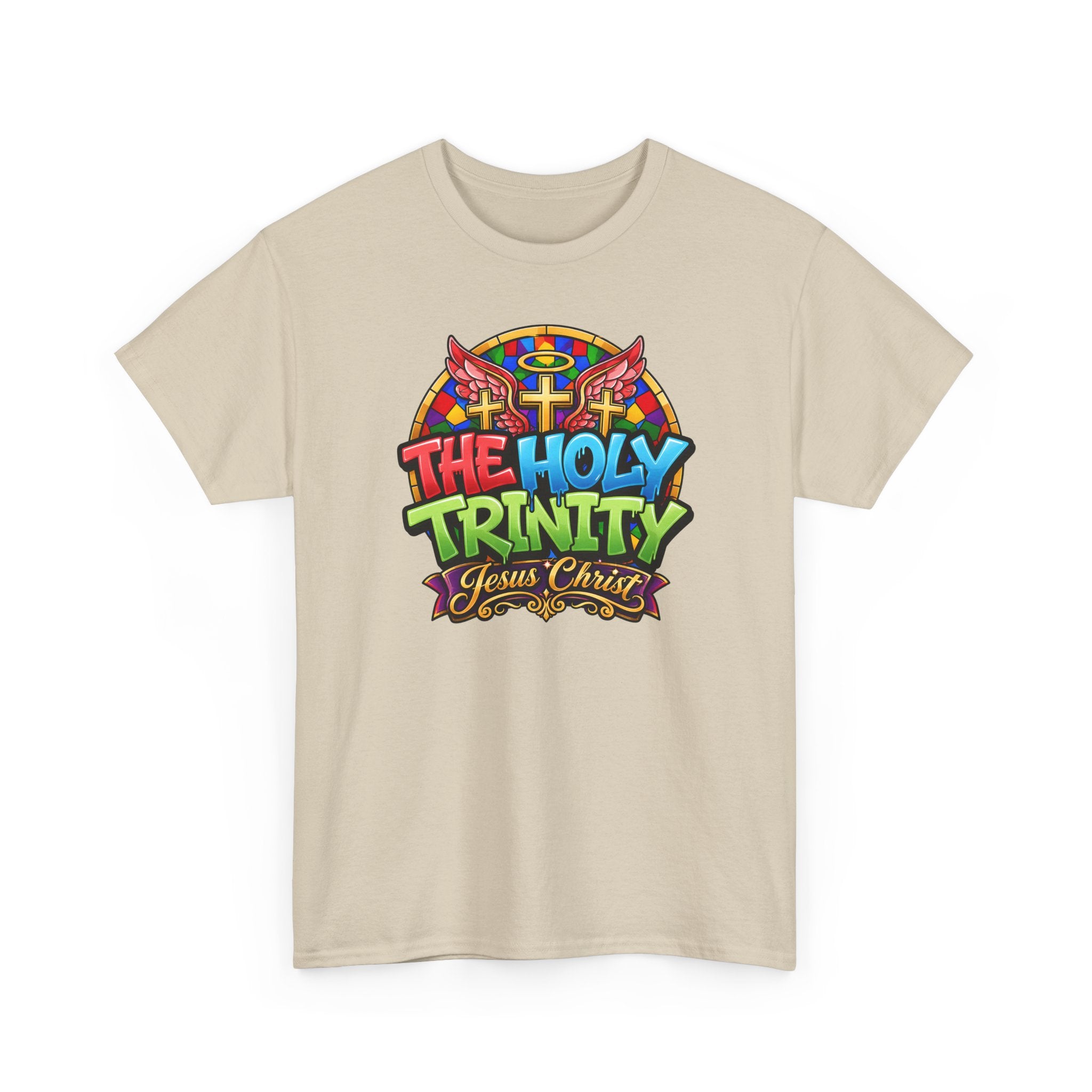 Holy Trinity Graphic Tee — 'The Holy Trinity Jesus Christ' Colorful Faith T-Shirt